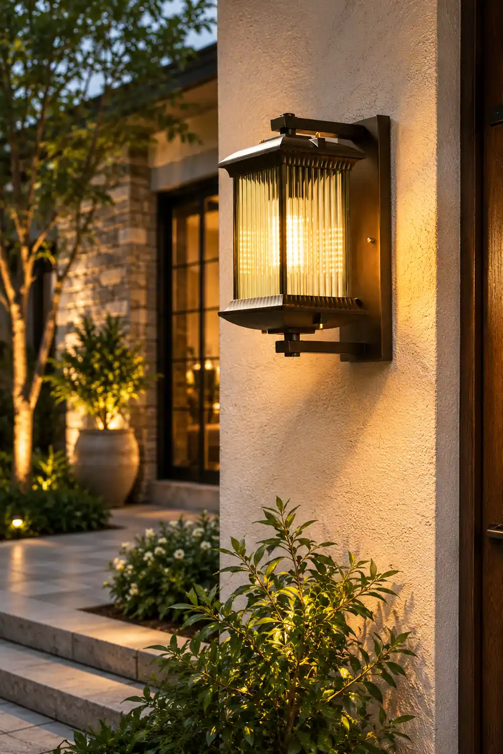 Outdoor Waterproof Creative Glass Shade Brown Retro Exterior Wall Lights复制 - Lumpaz