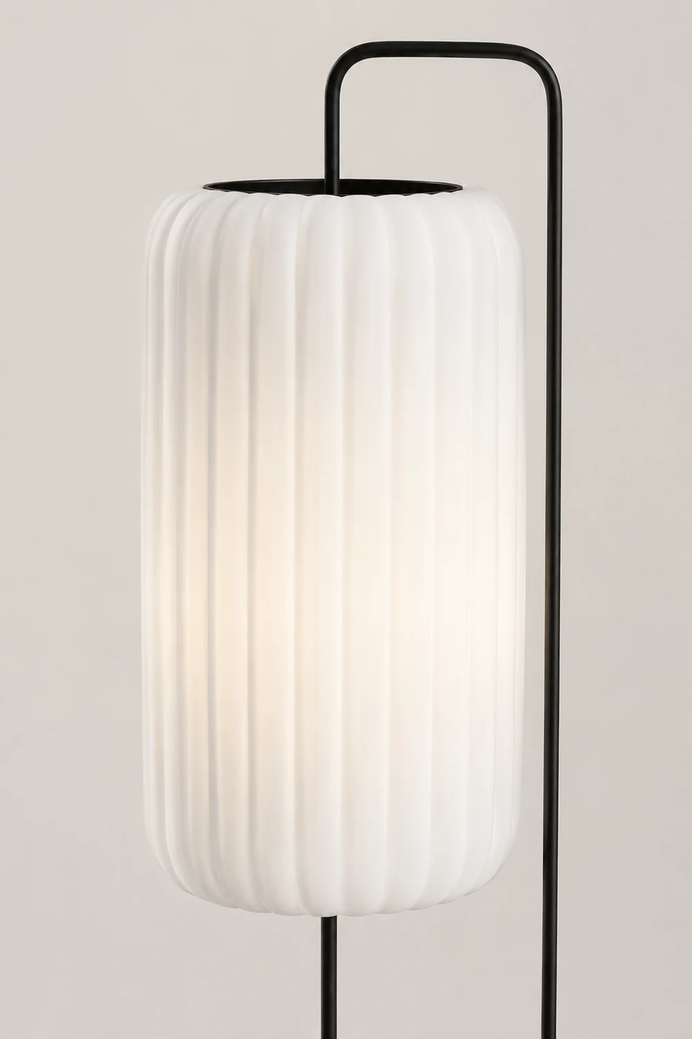 Renée Minimalist Column Fabric Metal Floor Lamp, Bedroom - Lumpaz