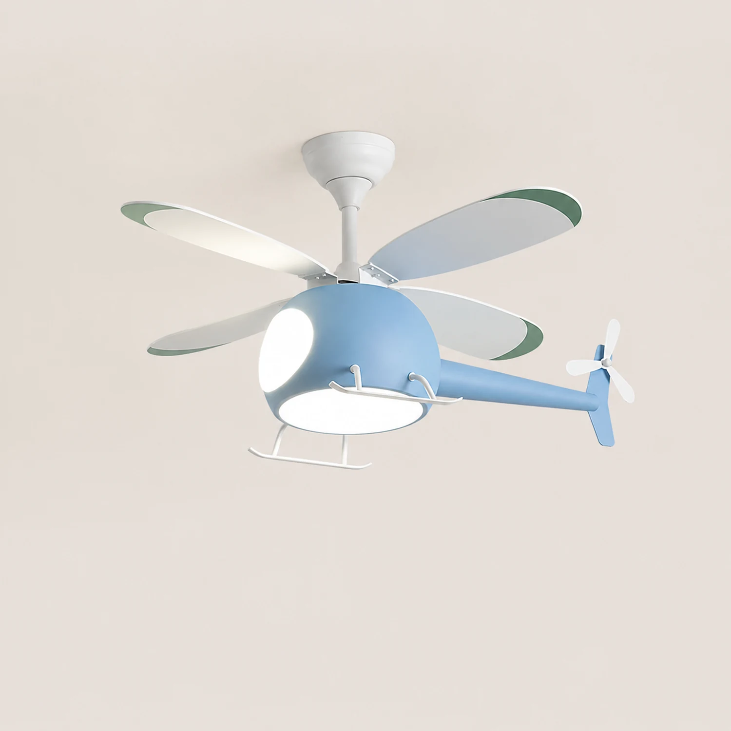 Minori 4-Blade Blue Jet DC Ceiling Fan with Light, Summer, 31.5'' - Lumpaz
