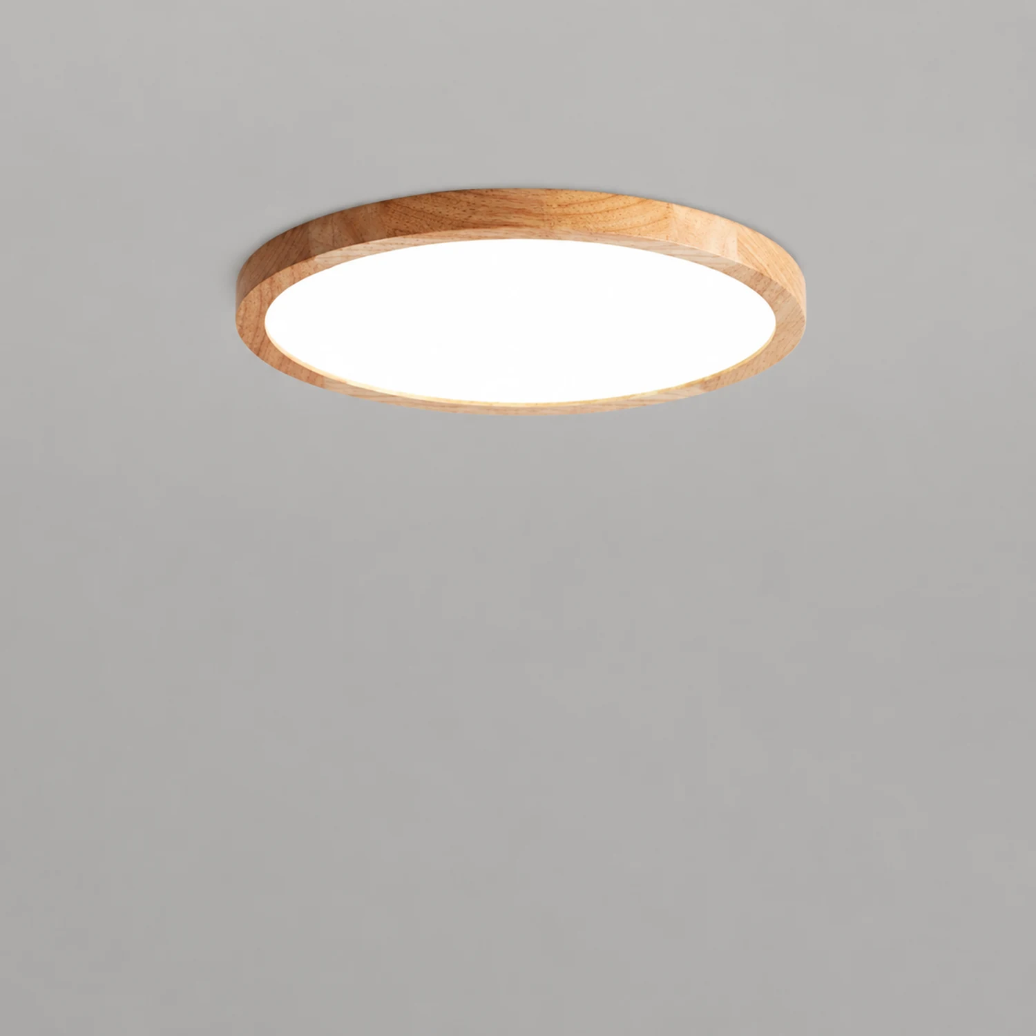 Ozawa Modern Wood Round Flush Mount Ceiling Lights Living Room - Lumpaz