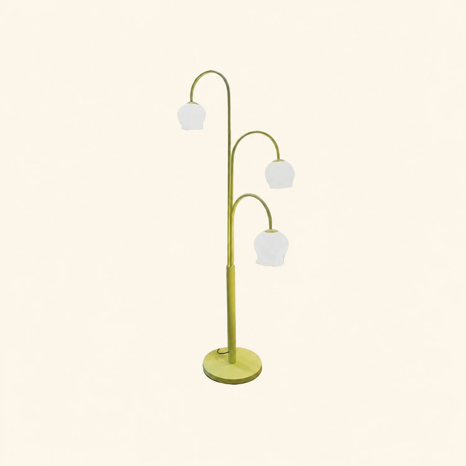 Lily Art Deco Dome Metal Glass Floor Lamp - Lumpaz