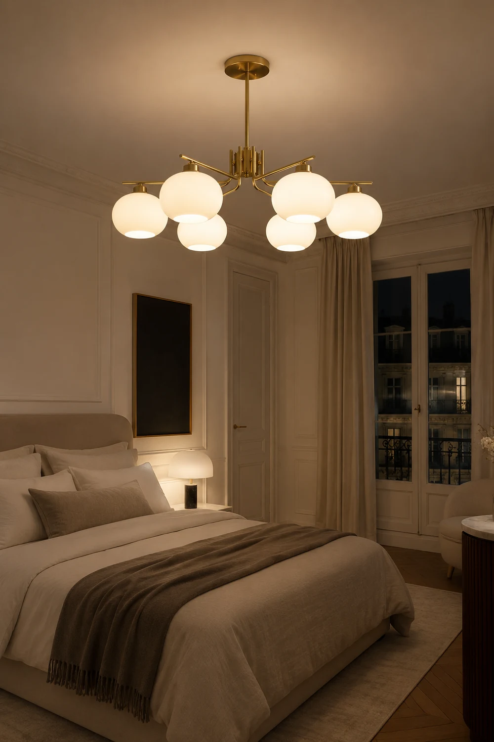 Valentina Pendant Light Semi-Circular Modern, Metal/Glass, Gold/Nickel, Dining Room - Lumpaz