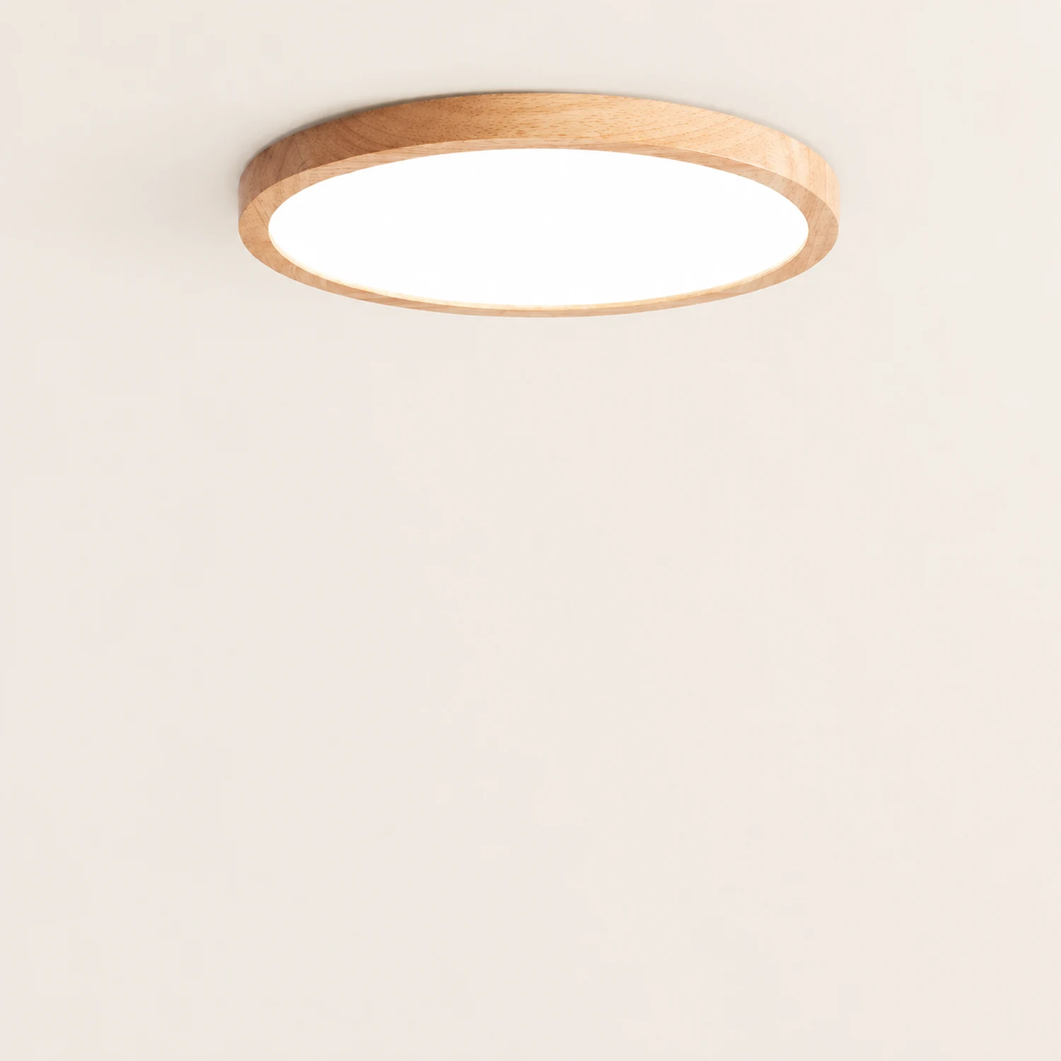 Ozawa Modern Wood Round Flush Mount Ceiling Lights Living Room - Lumpaz