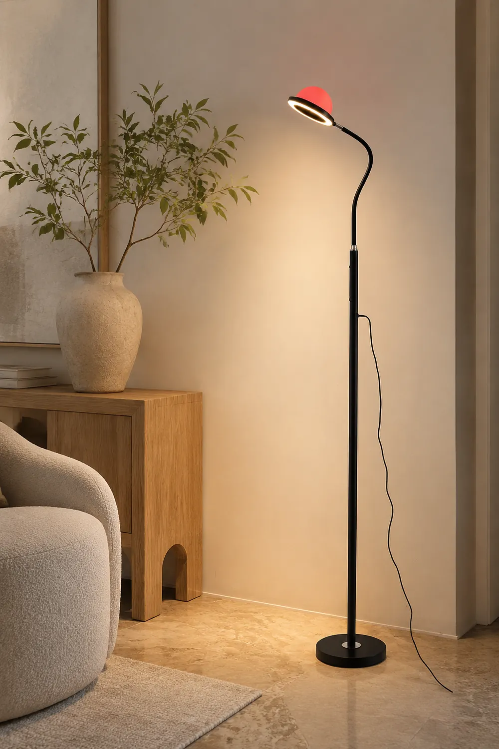Eryn Modern Globe Metal Acrylic Floor Lamp - Lumpaz