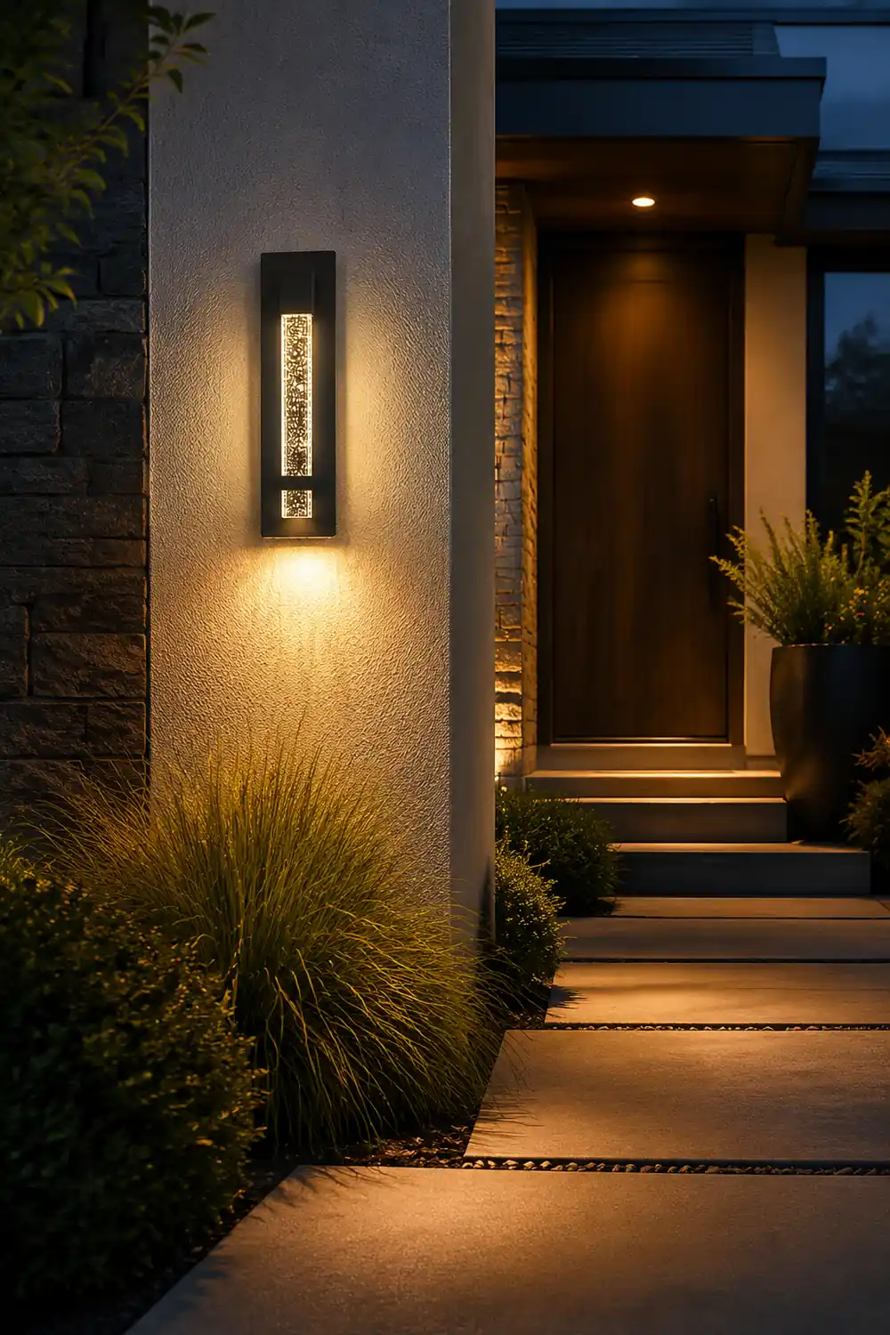 11.8 Inch Waterproof Hardwired Bubbles Glass Outdoor Wall Light - Lumpaz