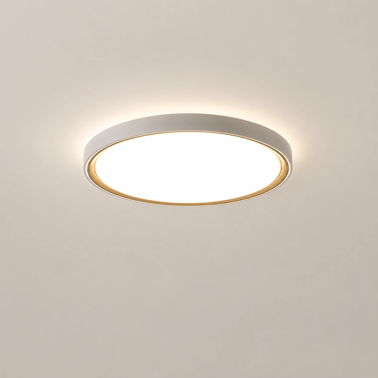 Quinn Minimalist Round/Square Metal/Acrylic Flush Mount Ceiling Light, Gold - Lumpaz