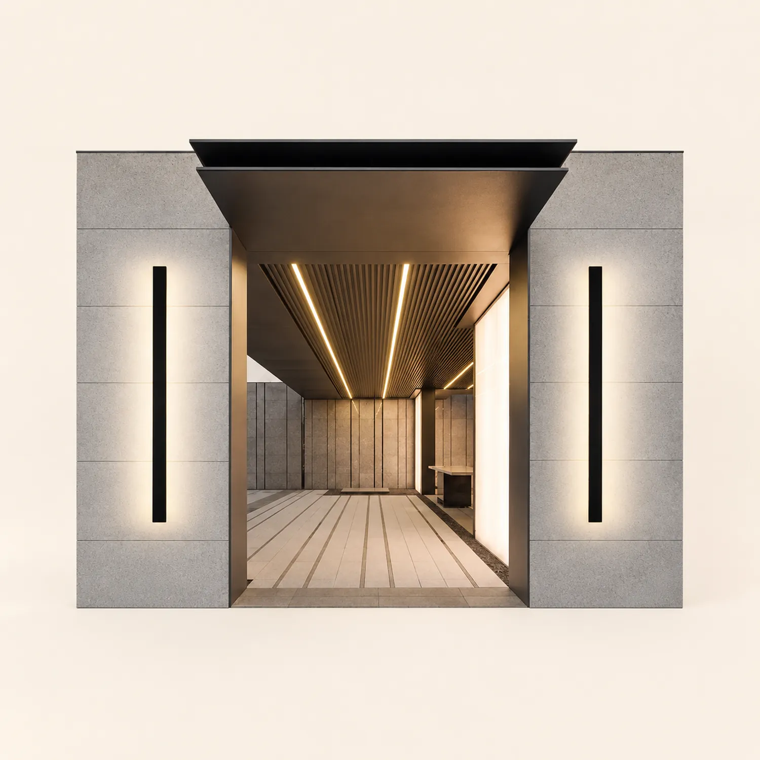 Black Friday Clearance Black Long Strip Outdoor Wall Lights Outdoor LED Lighting - Lumpaz
