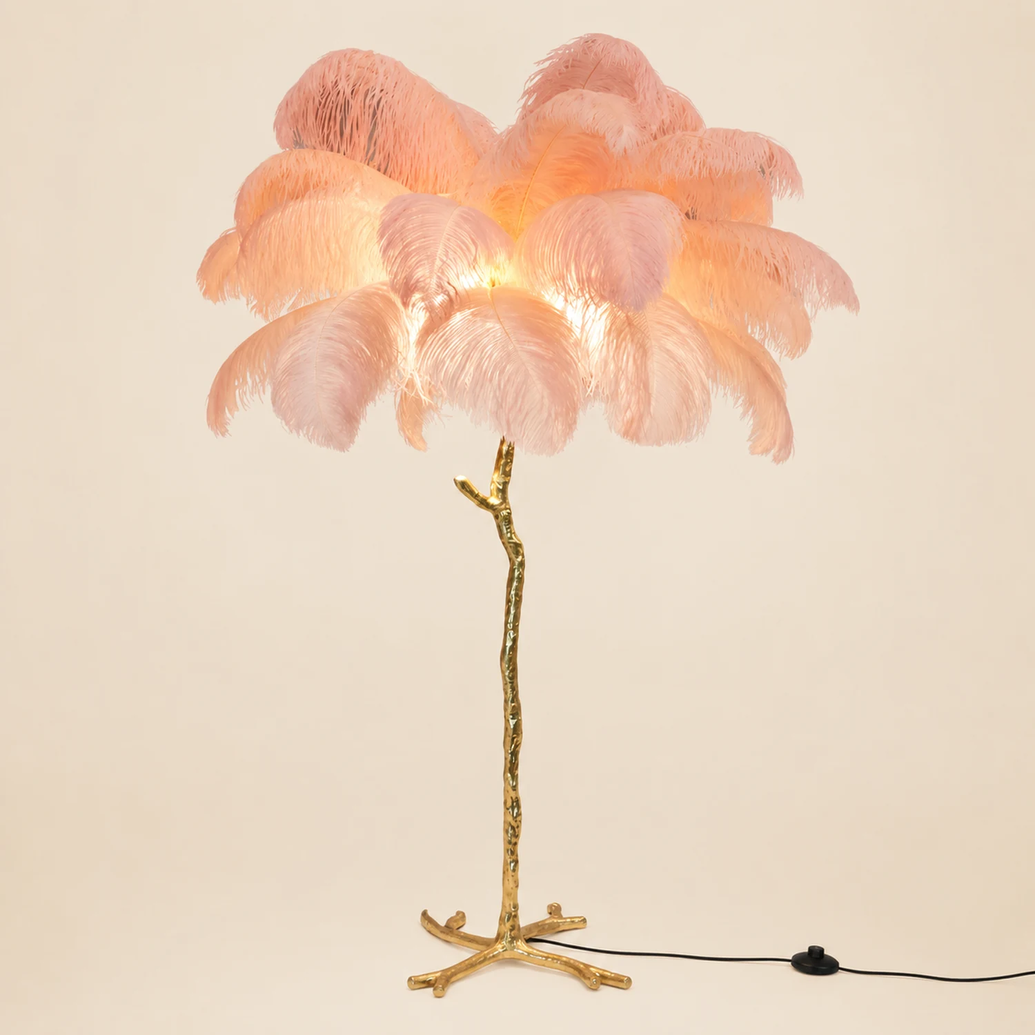 O'Moore Nordic Luxury Unique Ostrich Feather Floor Lamp/Table Lamp - Lumpaz