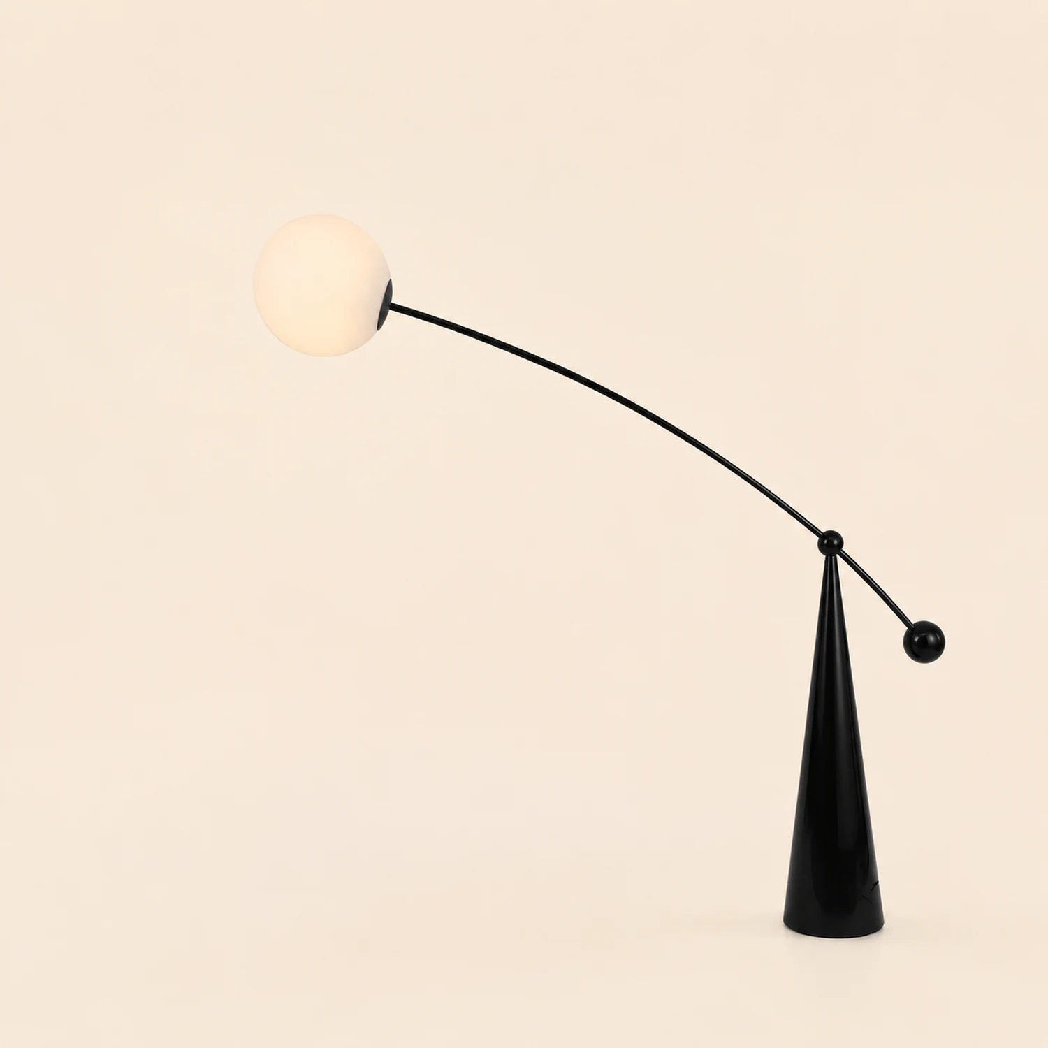 Valentina Floor Lamp Arc/Bubble Modern/Unique, Frosted Glass, White, Bedroom - Lumpaz