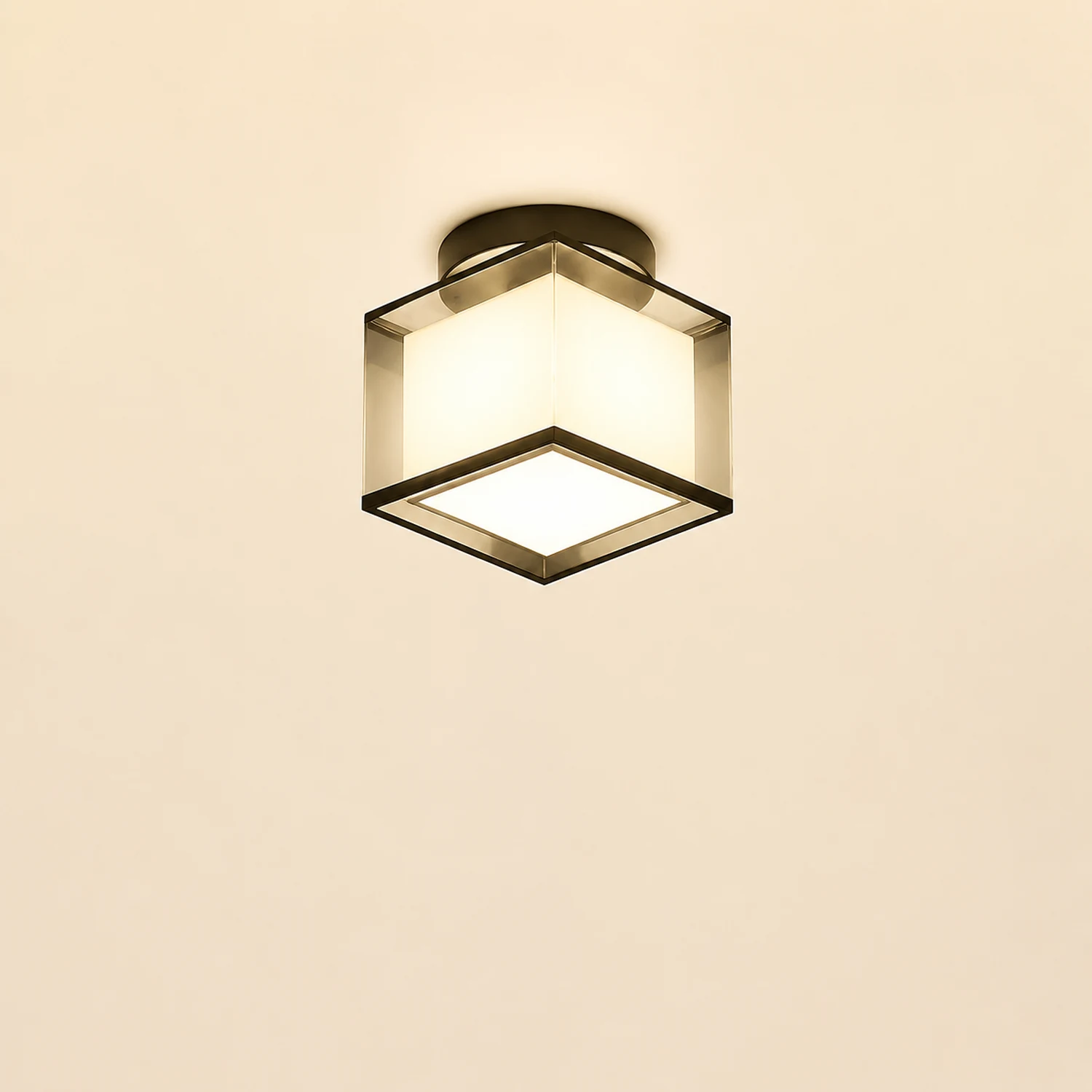 Herbert Modern Metal & Fabric Flush Mount Ceiling Light, 2 Style - Lumpaz