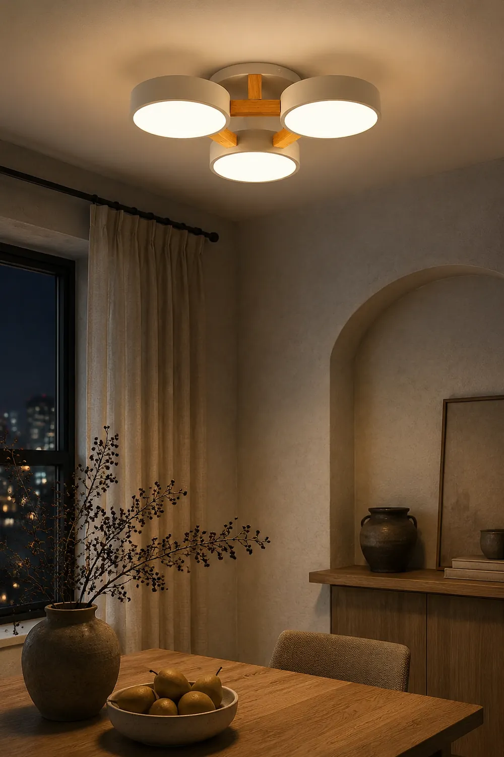 Minori Nordic Minimalist Flush Mount Ceiling Light - Lumpaz