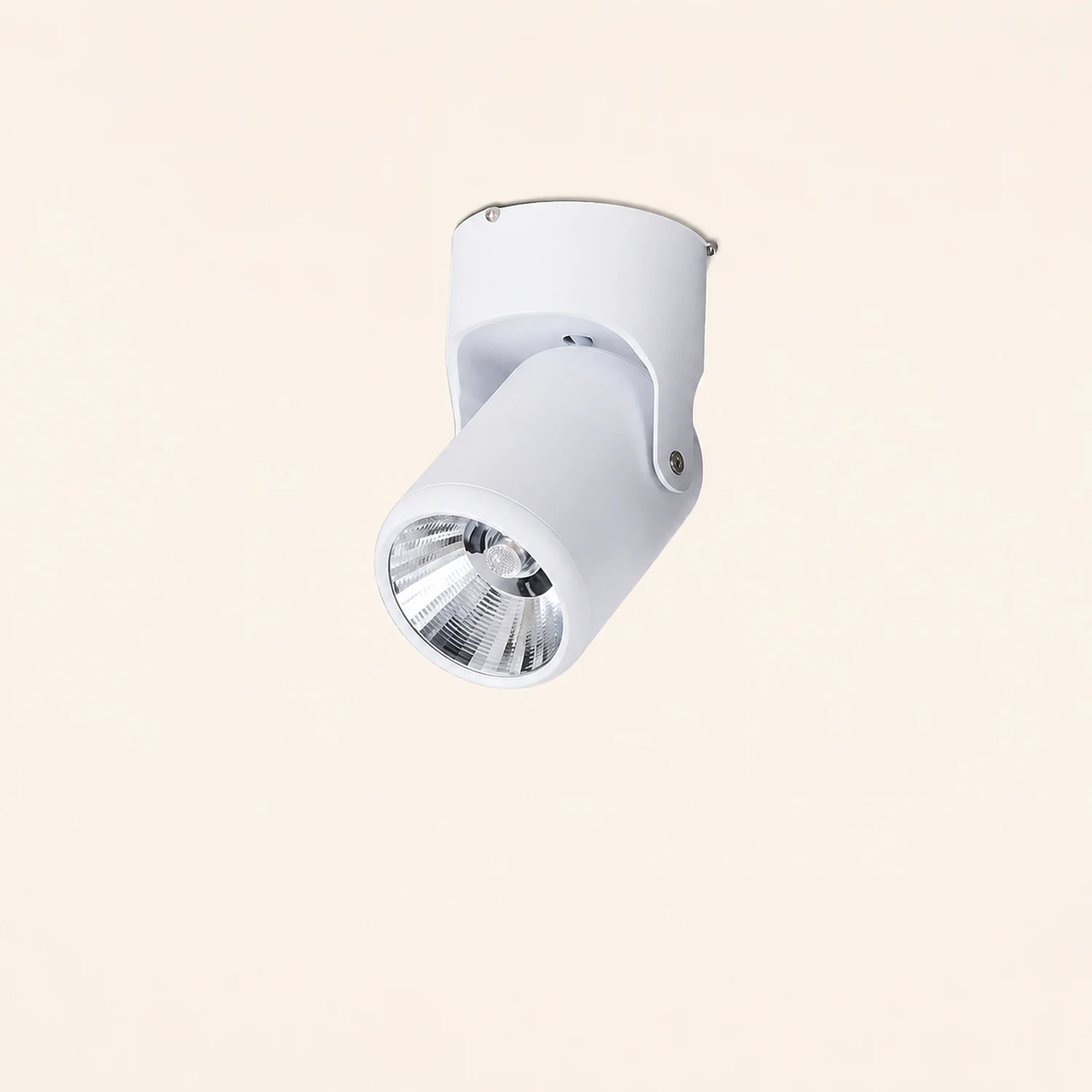 Novak Simple Rotatable Flush Mount Ceiling LED Spotlight, Black/White - Lumpaz