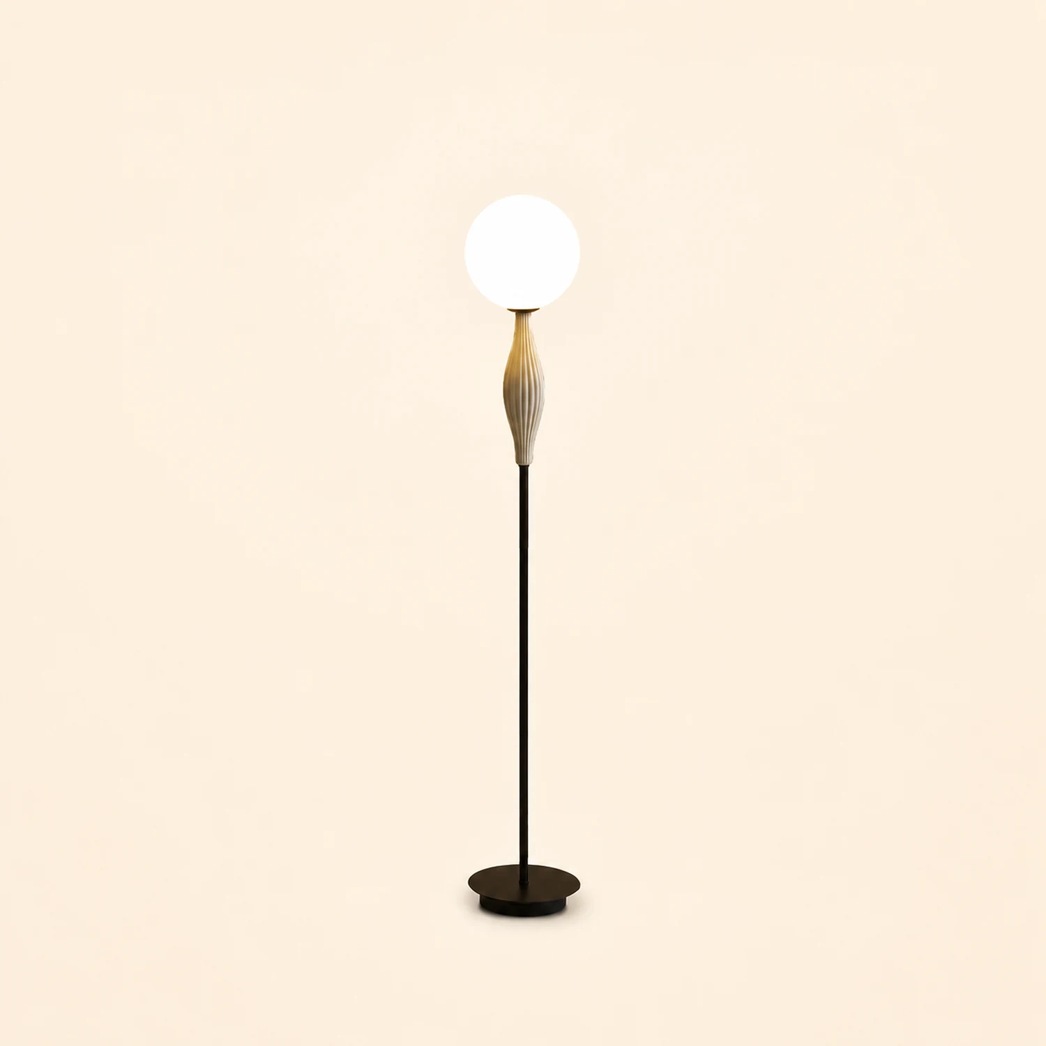 Valentina Floor Lamp Bubble Modern, Metal/Glass, Bedroom - Lumpaz