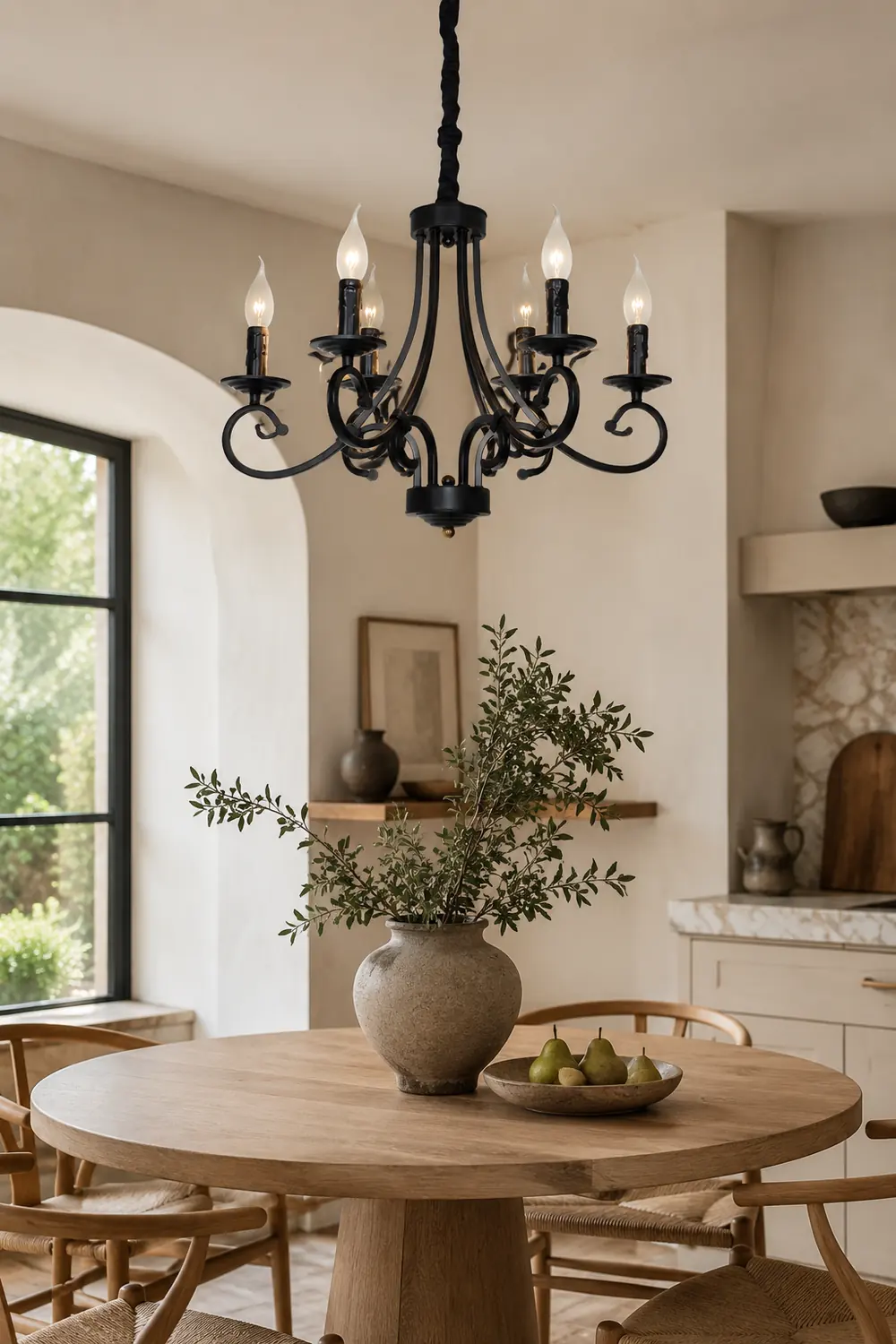 Silva Vintage Mental Candle Chandelier, Black - Lumpaz