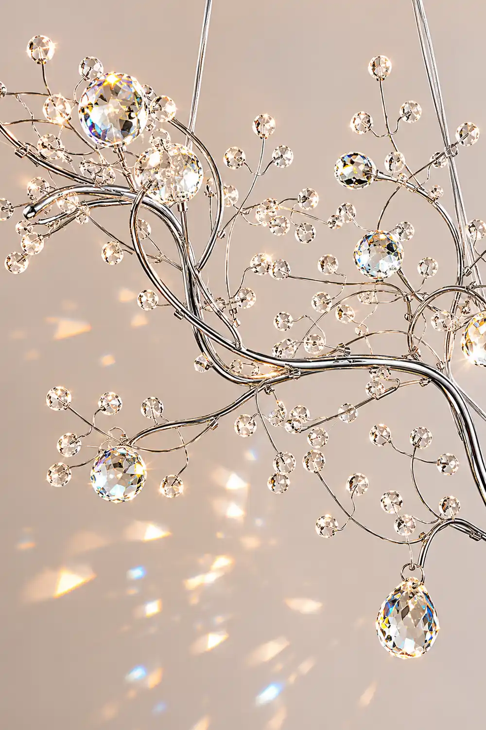 Ophelia Romantic Art Deco Branch Pendant Light Gold/Black/Silver Living Room - Lumpaz