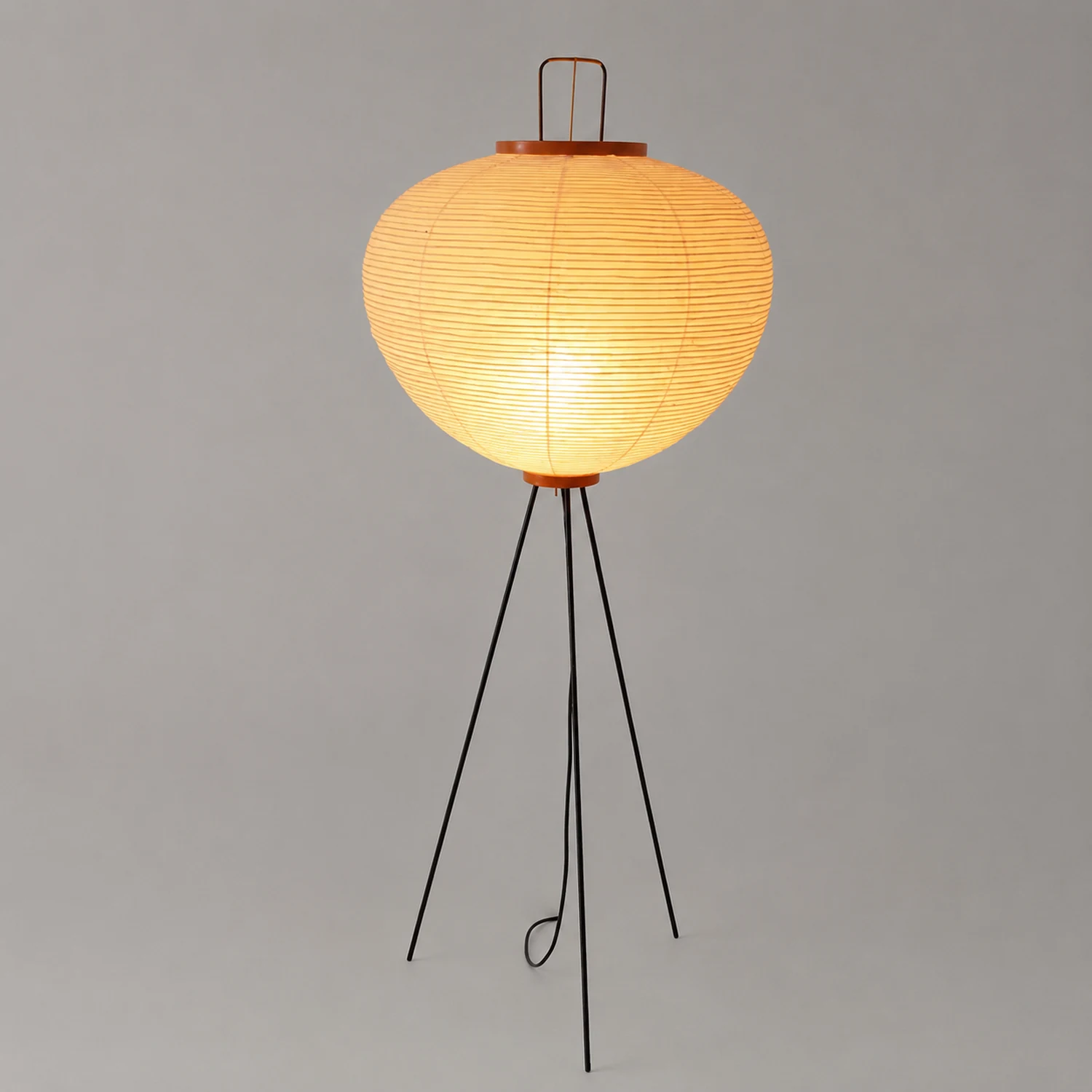 Renée Minimalist Tripod Lantern Paper Floor Lamp White - Lumpaz