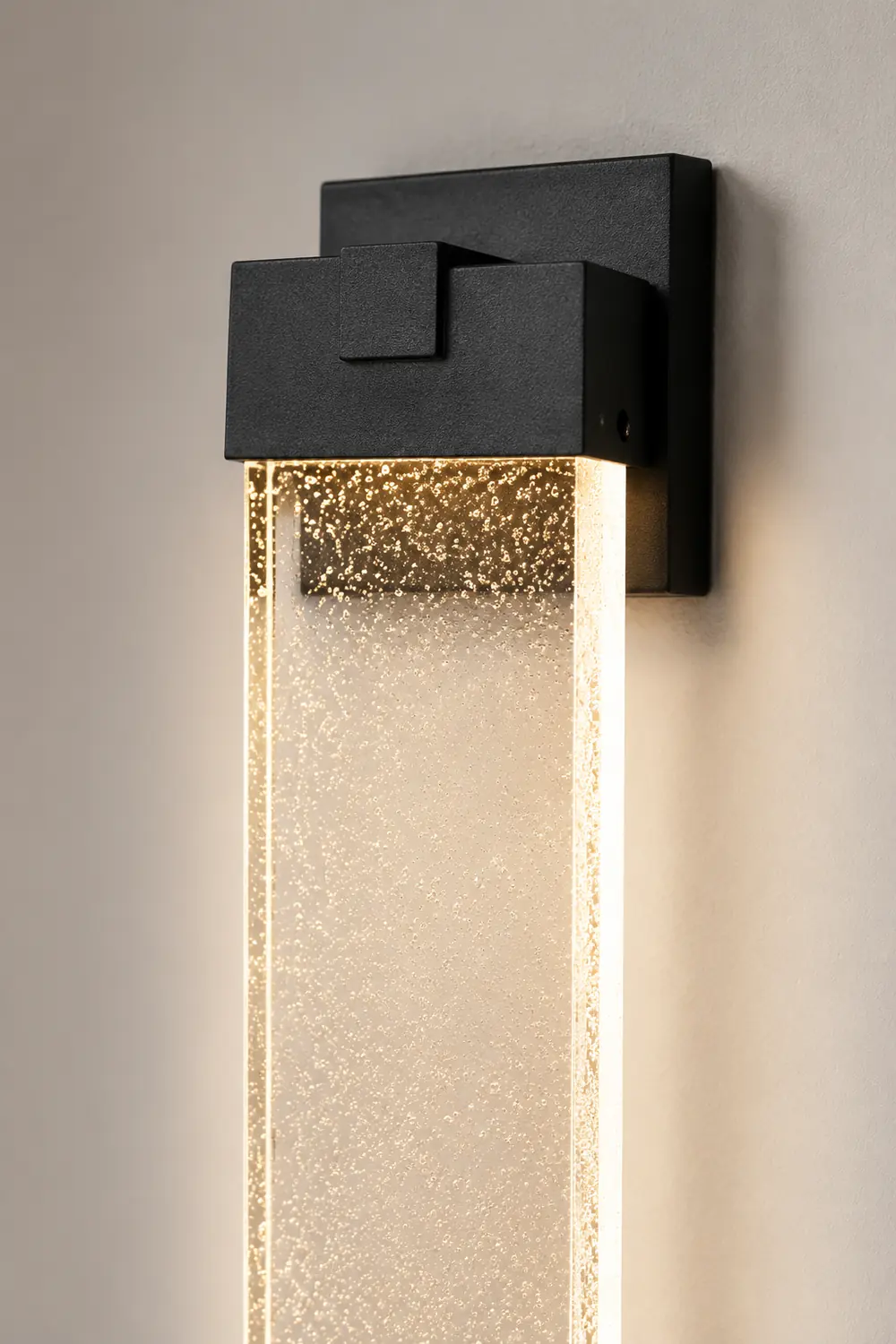 Rectangular Bubble Crystal LED Outdoor Wall Lamp - Lumpaz