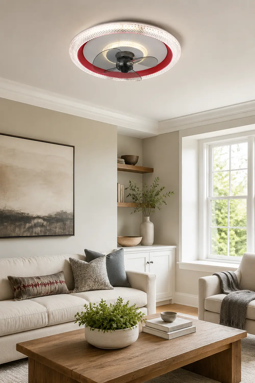 Kirsten 3-Blade Ceiling Fan with Light, 3 Color, DIA 20 " - Lumpaz