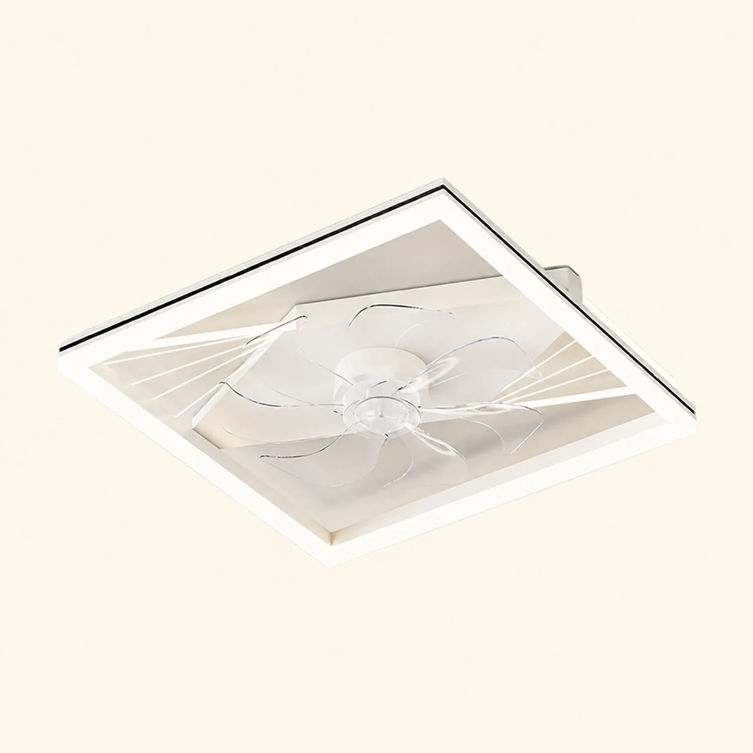 Kirsten 7/3-Blade Ceiling Fan With Light, 8 Style, L 20"/24'' - Lumpaz