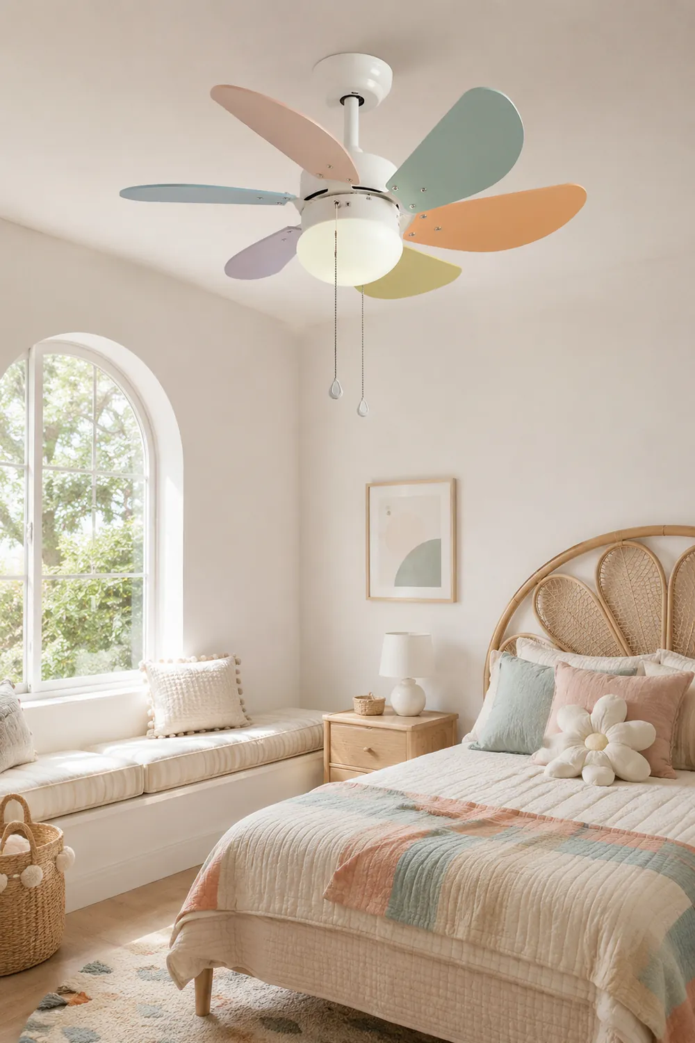 Morandi Colorful 5-Blade Ceiling Fan Light, DIA42.13'' - Lumpaz