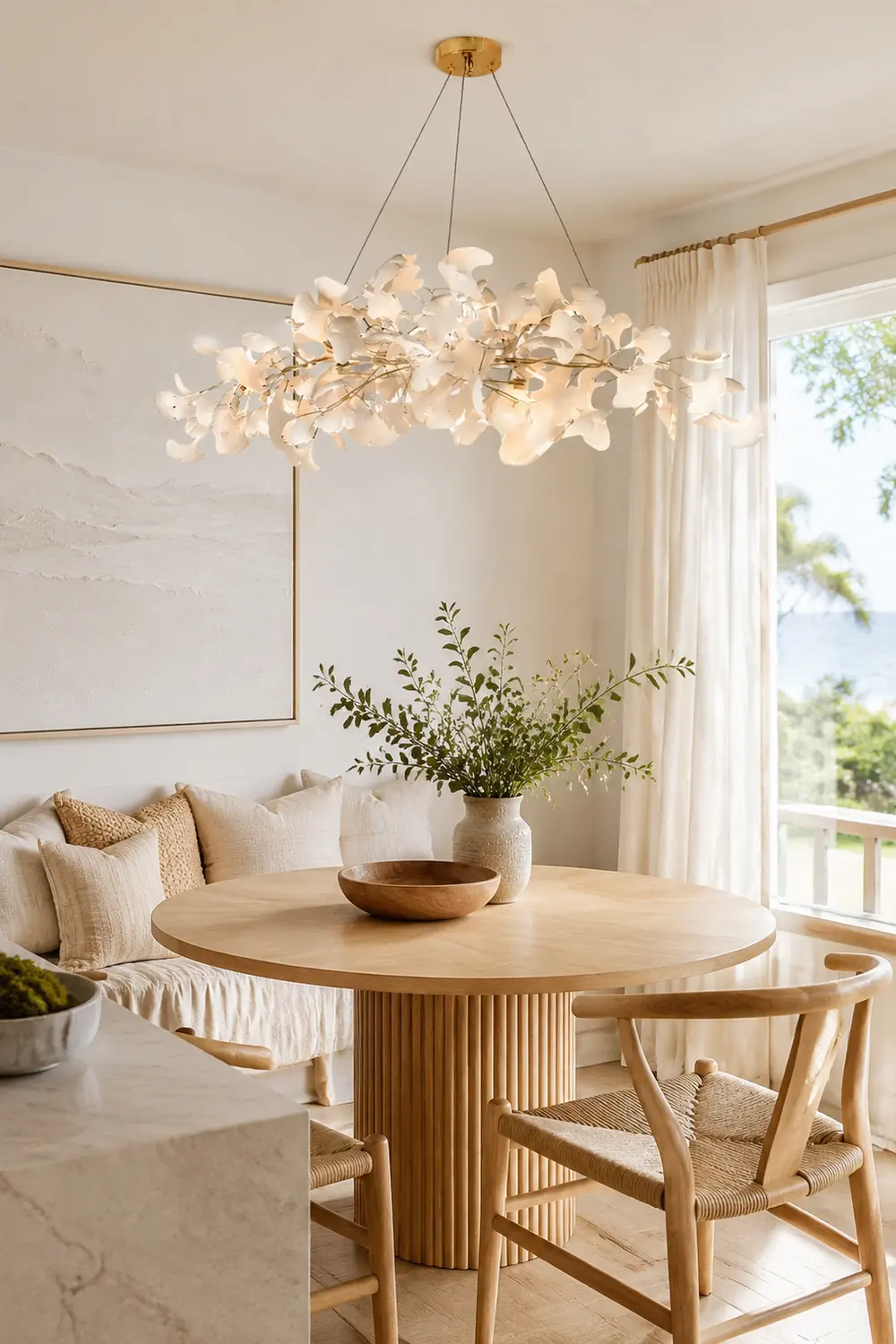 Ophelia Modern Gold Metal/Acrylic Art Deco Chandelier Living Room - Lumpaz