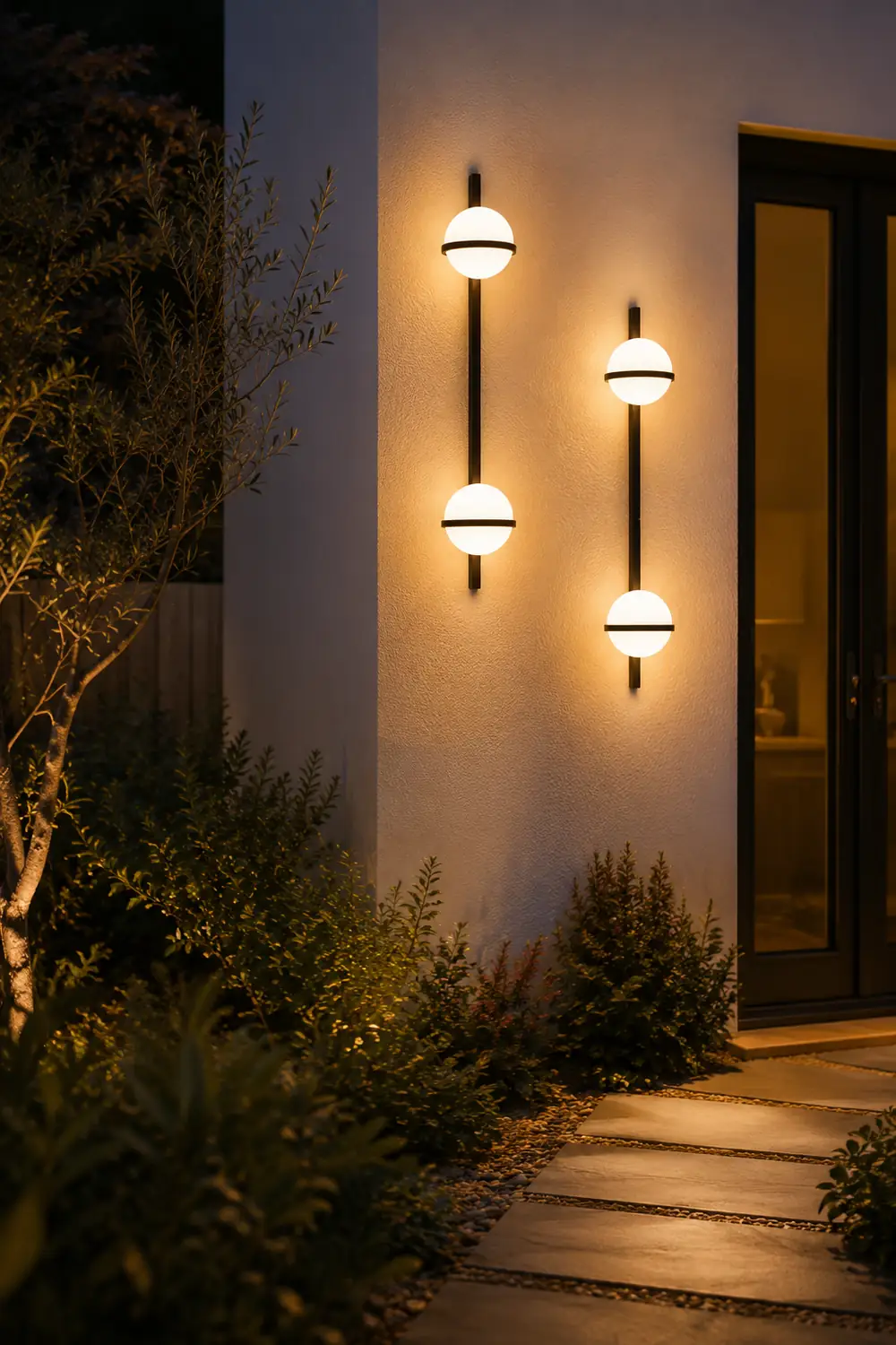Creative Flowerpot Ball Waterproof LED Black Modern Outdoor Wall Light - Lumpaz