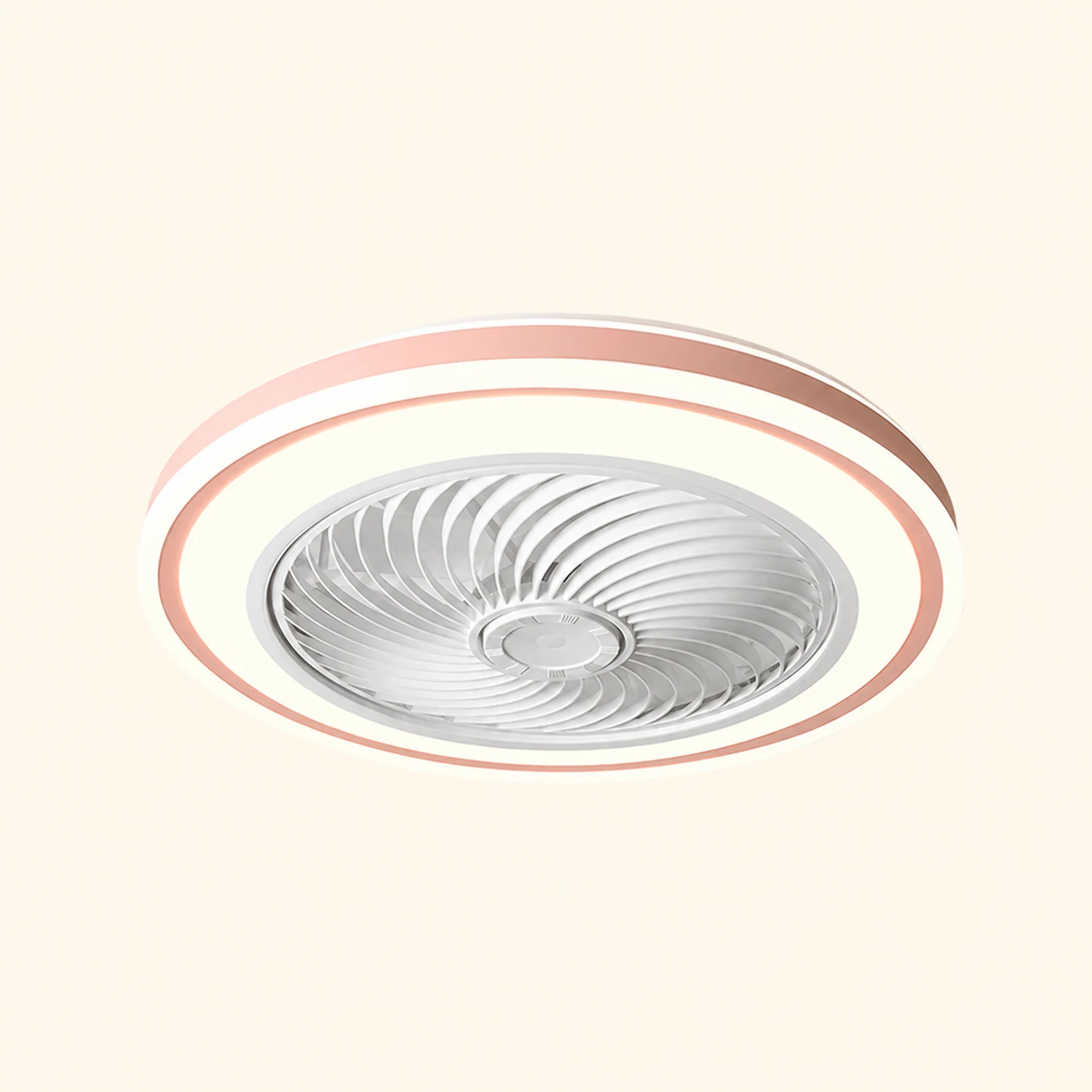 Quinn Round Ceiling Fan with Light, Bedroom - Lumpaz