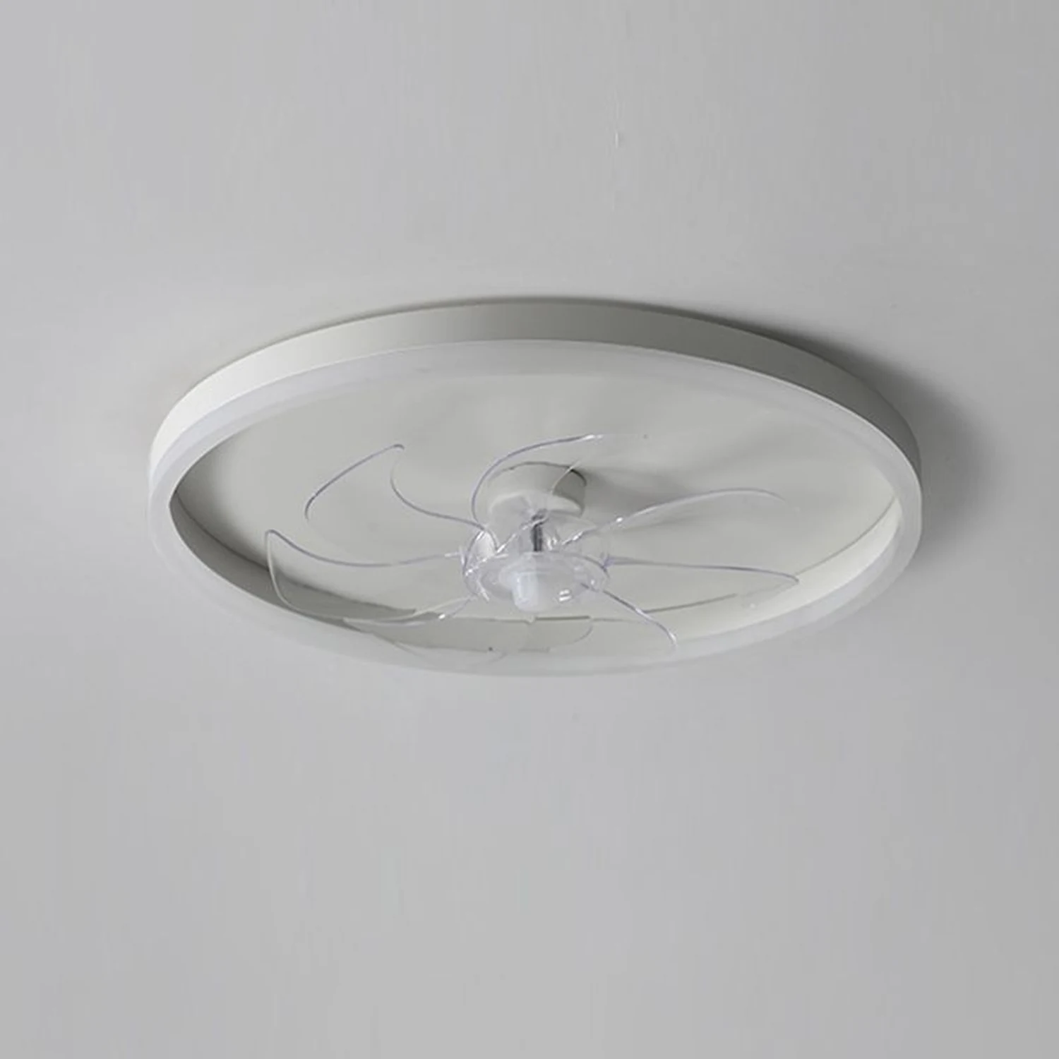 Edge 7-Blade Ring White Ceiling Fan with Light, DIA 16"/20"/24" - Lumpaz