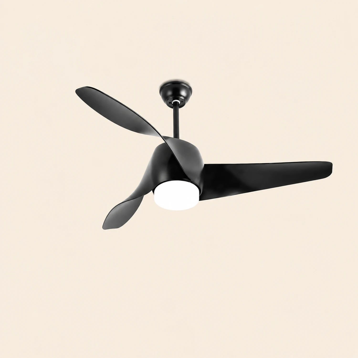 Garner 3-Blade Basic Ceiling Fan with Light, 4 Colors, DIA 52'' - Lumpaz