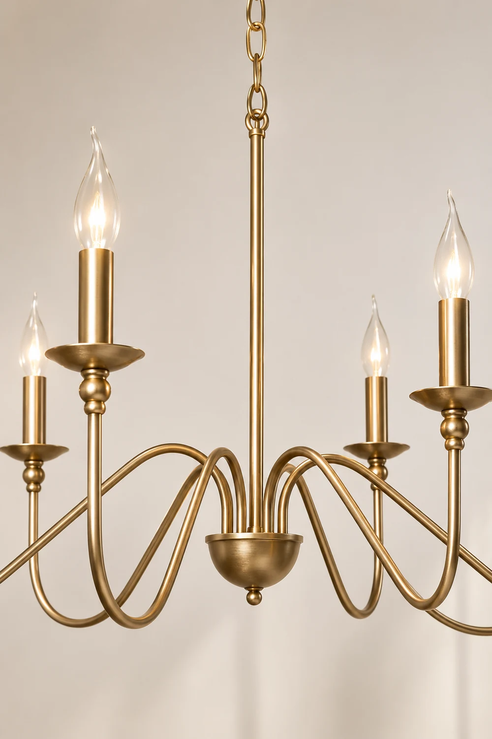Silva Retro Vintage Candle Metal Chandelier, Black/Gold - Lumpaz