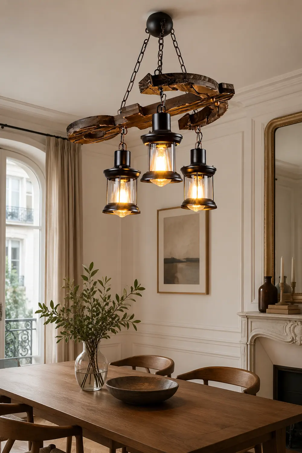 Austin Retro Chandelier, 3 Style, 21.5"/39.5" - Lumpaz