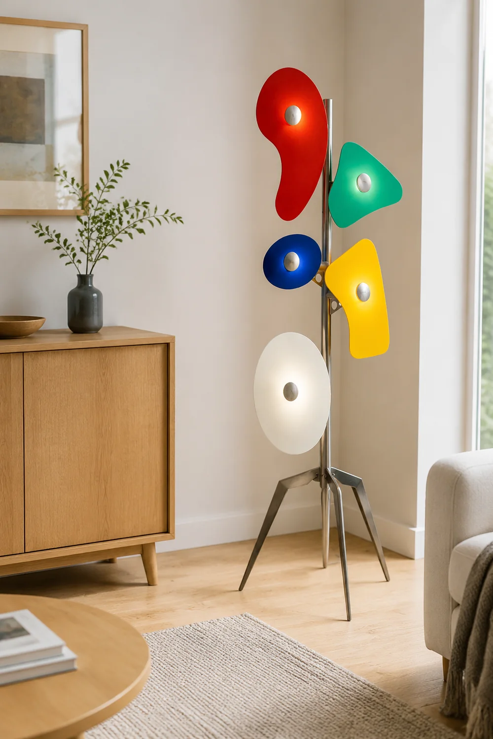 Morandi Floor Lamp Modern, ABS/Metal, Colorful, Living Room - Lumpaz