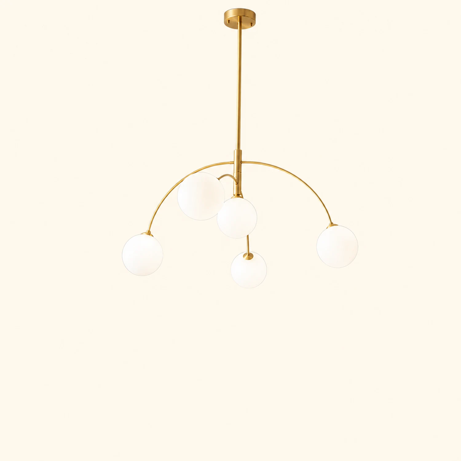 Valentina Pendant Light Globe Modern, Metal/Glass, Black/Gold, Bedroom - Lumpaz
