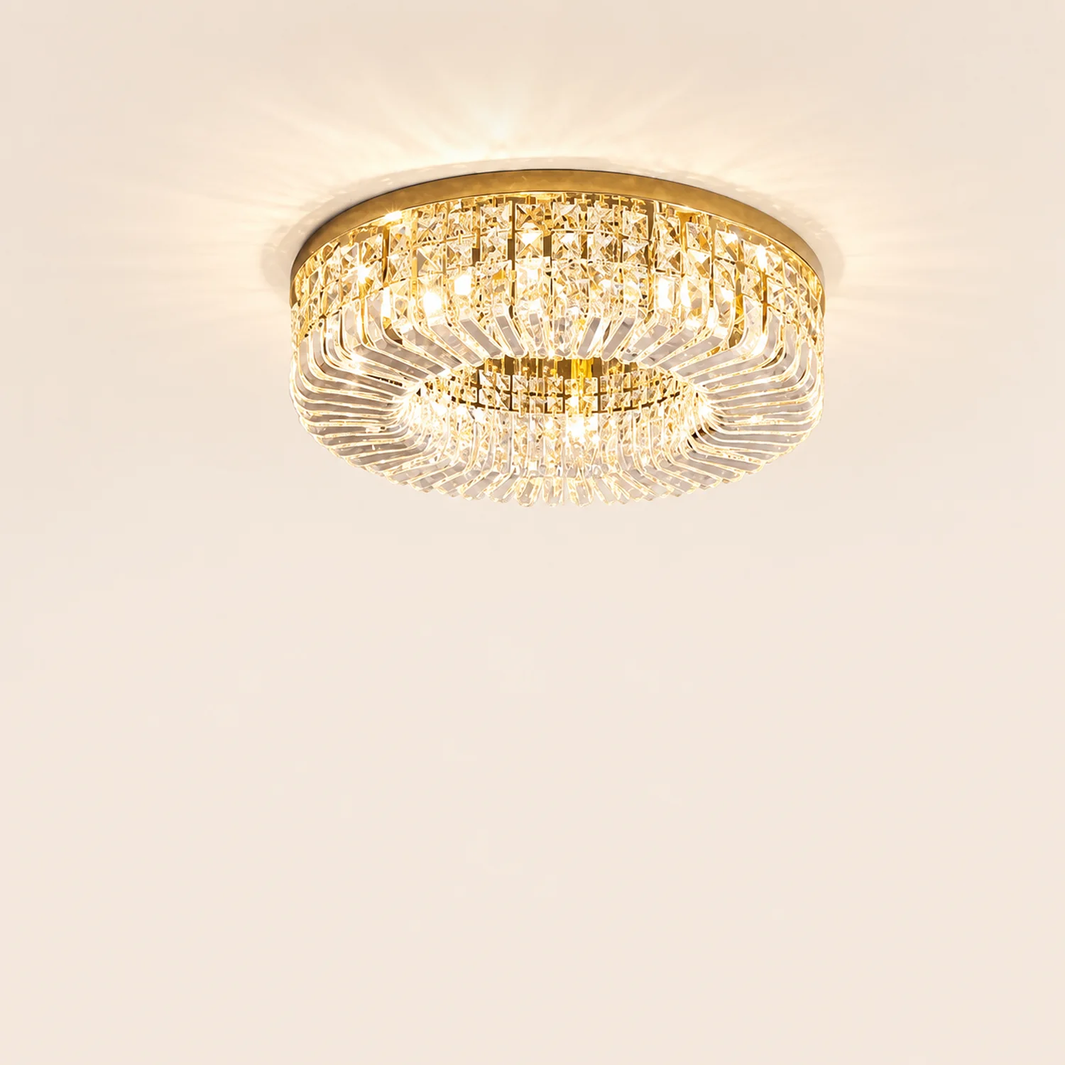 Marilyn Luxury Flush Mount Metal/Crystal Ceiling Light - Lumpaz