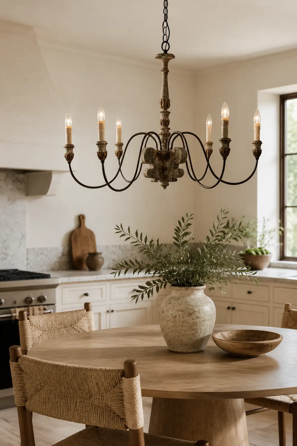 Silva Retro Design LED Chandelier Bronze Metal Living Room - Lumpaz