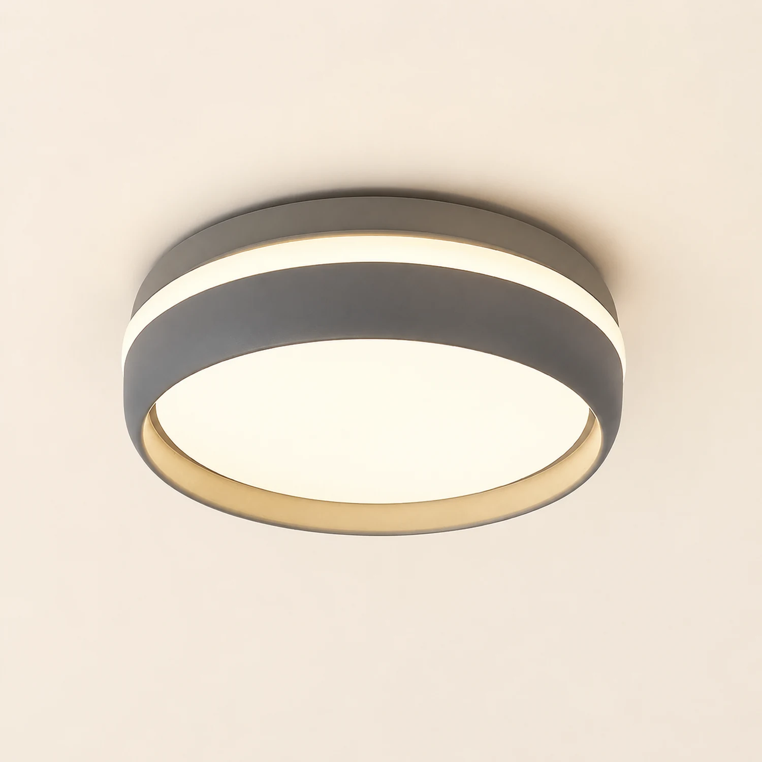 Quinn Flush Mount Ceiling Light Black/White - Lumpaz
