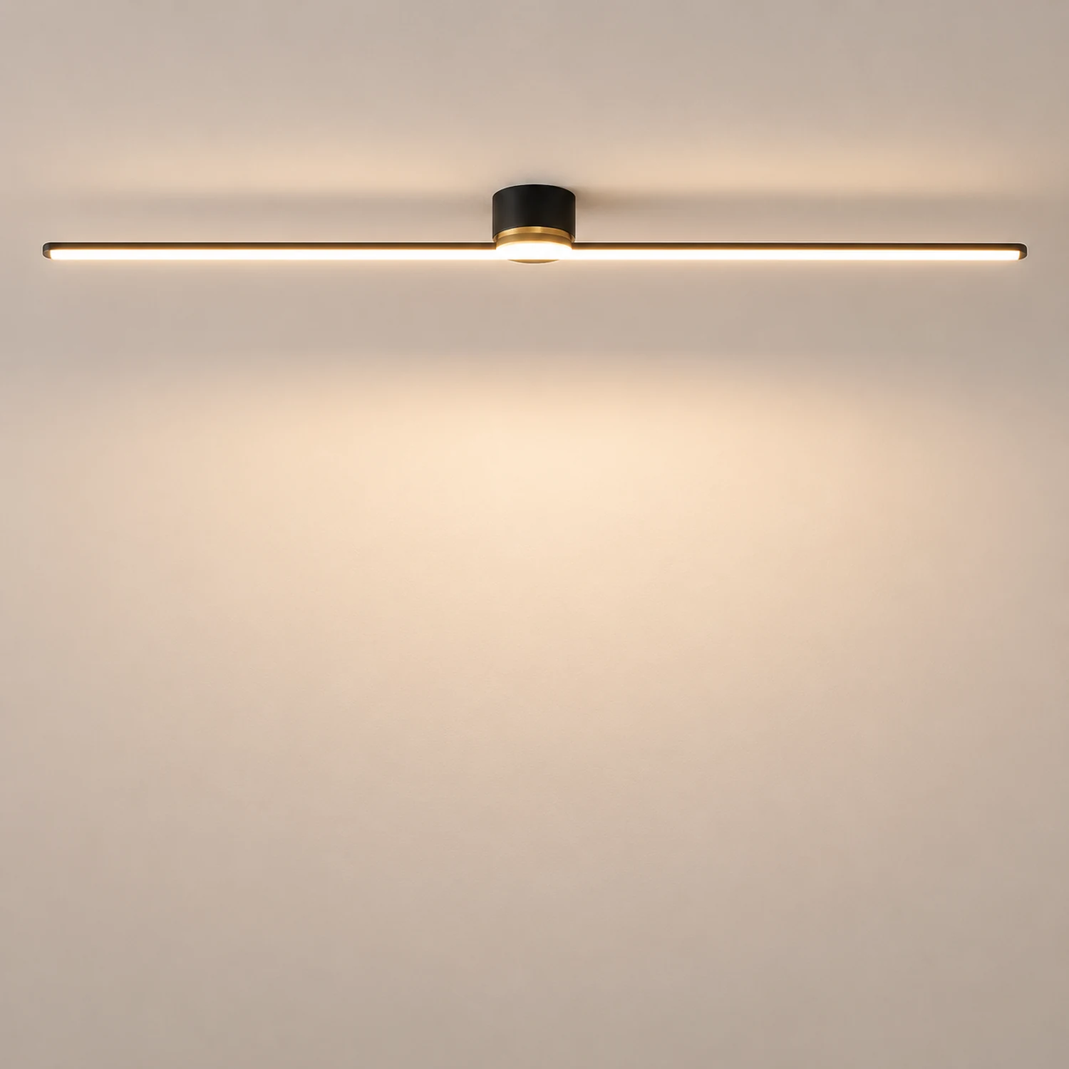 Edge Linear Flush Mount Ceiling Light Black/White - Lumpaz