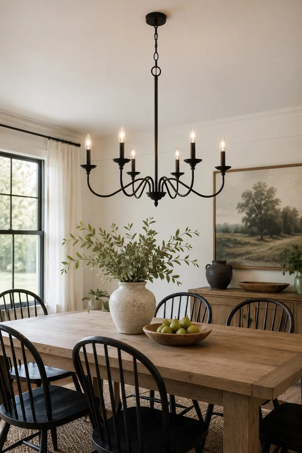Silva Modern LED Chandelier Black Metal Bedroom Living Room - Lumpaz