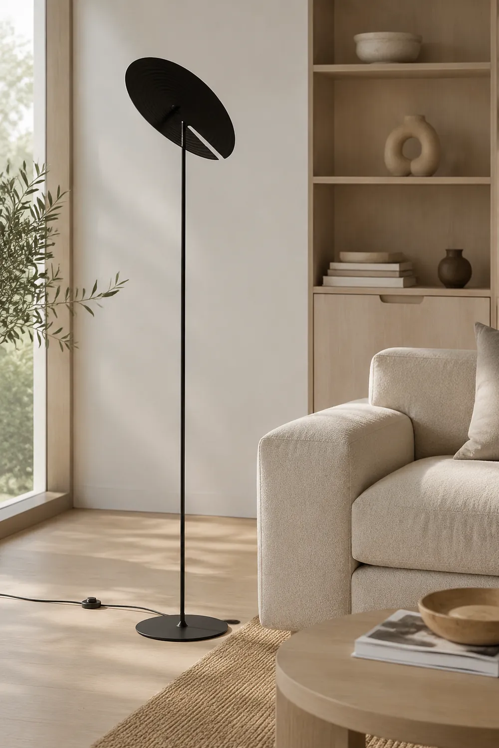 Carins Modern Simple Black Floor & Table Lamp, Metal - Lumpaz
