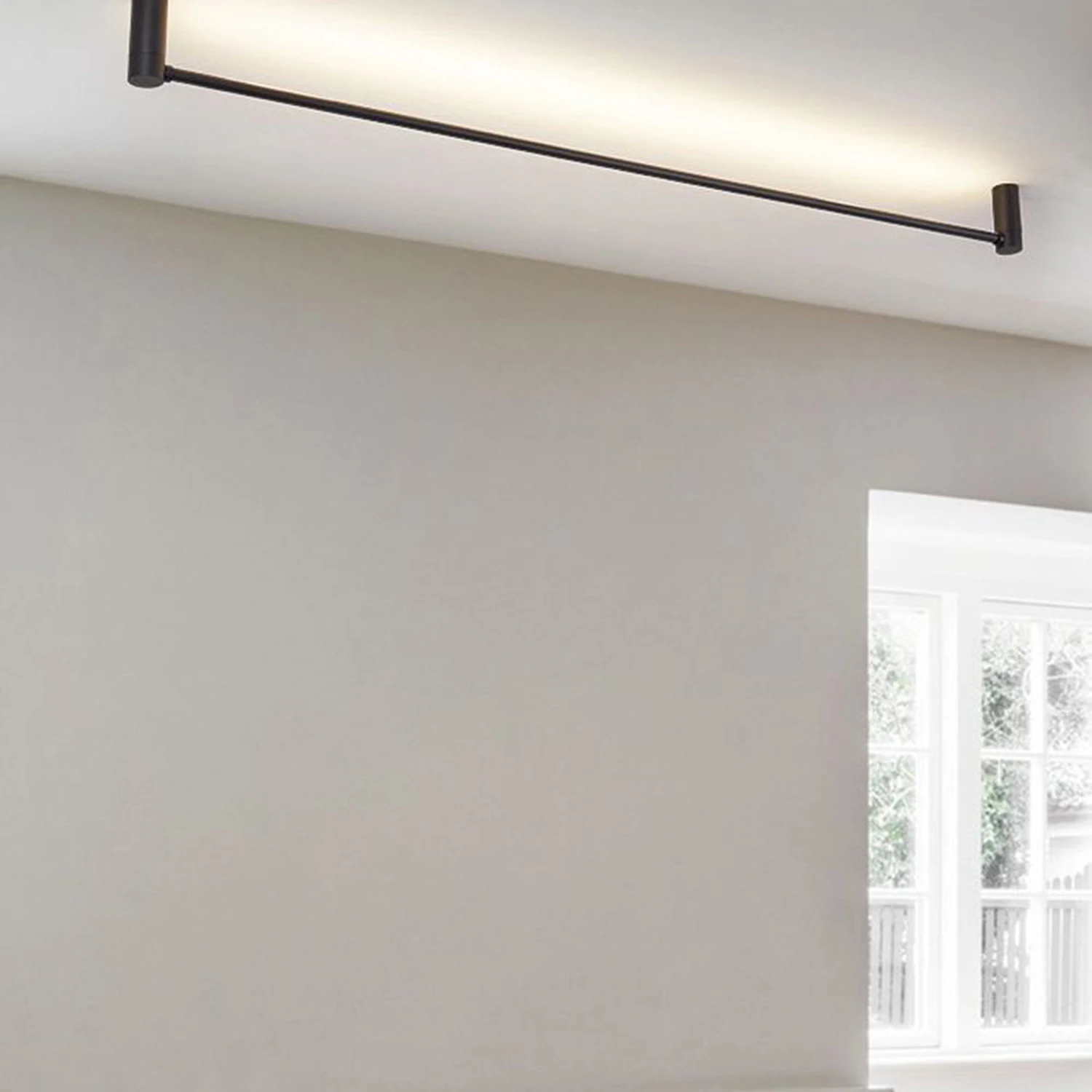 Edge Minimalist Flush Mount Ceiling LighMetal/Acrylic Hallway - Lumpaz