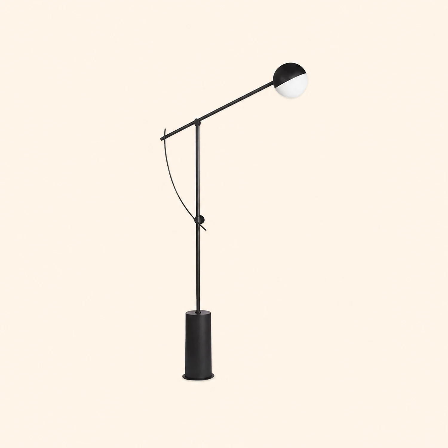 Salgado Modern Globe Metal Floor Lamp, Black - Lumpaz