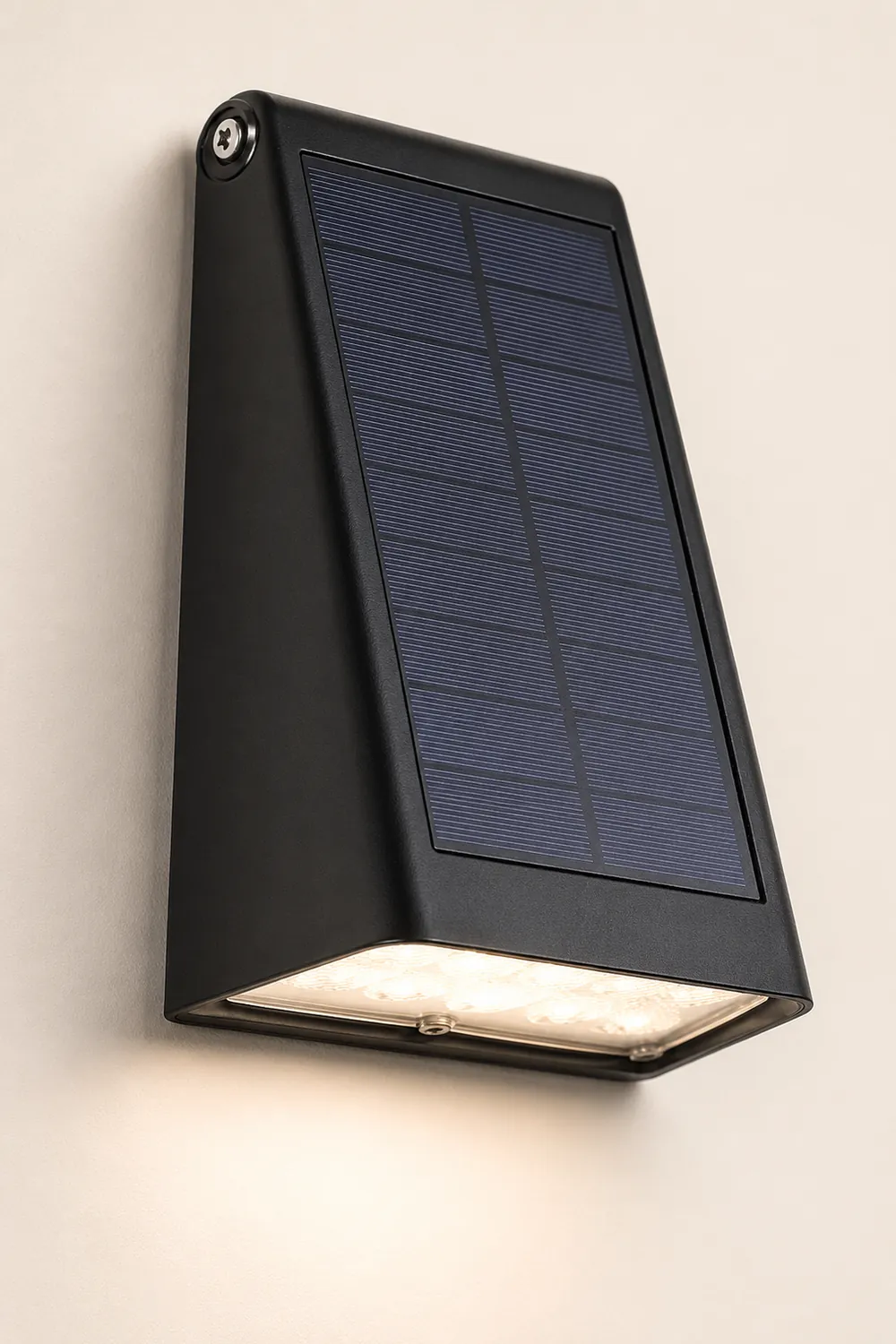 90° Adjustable Intelligent LED Waterproof Black Modern Solar Wall Lights - Lumpaz