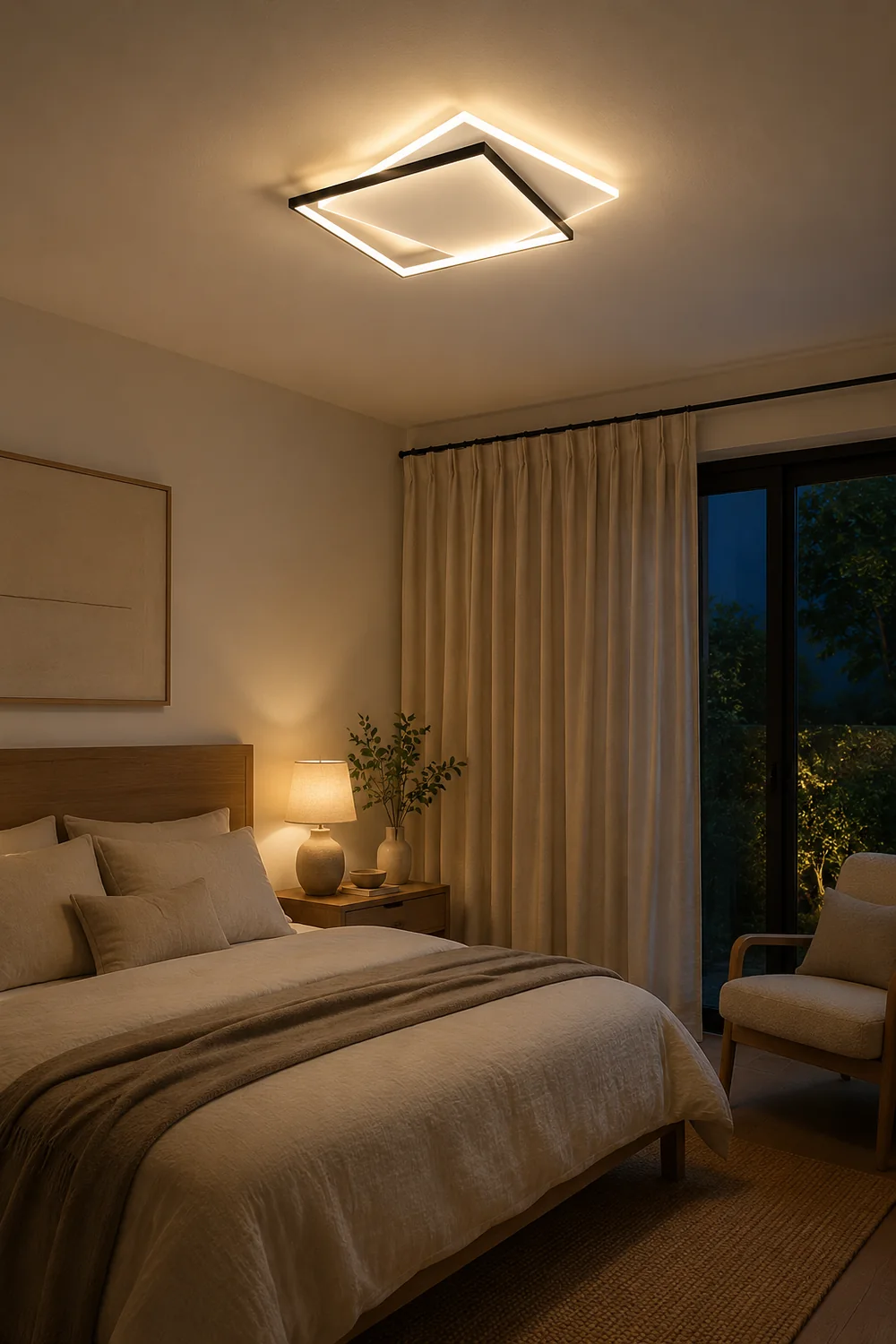 Quinn Modern Duo-Square Flush Mount Ceiling Light - Lumpaz