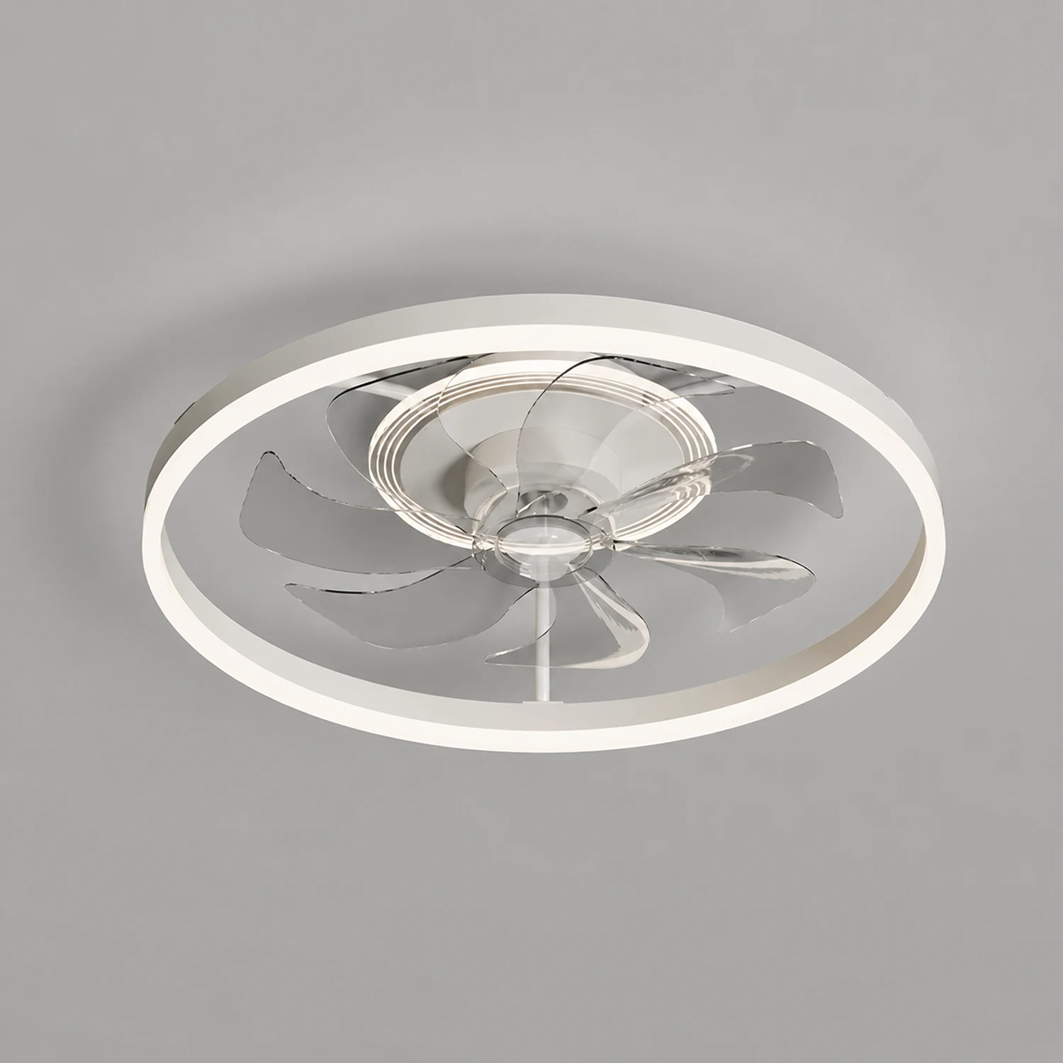 Kirsten 7/3-Blade Ceiling Fan With Light, 8 Style, L 20"/24'' - Lumpaz