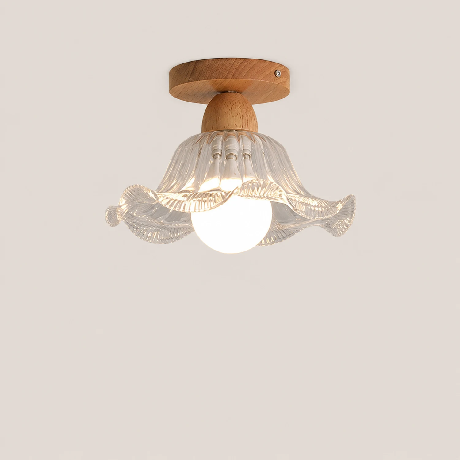 Sanna Nordic Minimalist Semi-Flush Mount Ceiling Light - Lumpaz
