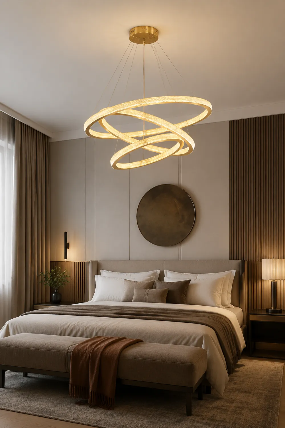 Kirsten Contemporary Gold Luxury Ring Pendant Light - Lumpaz