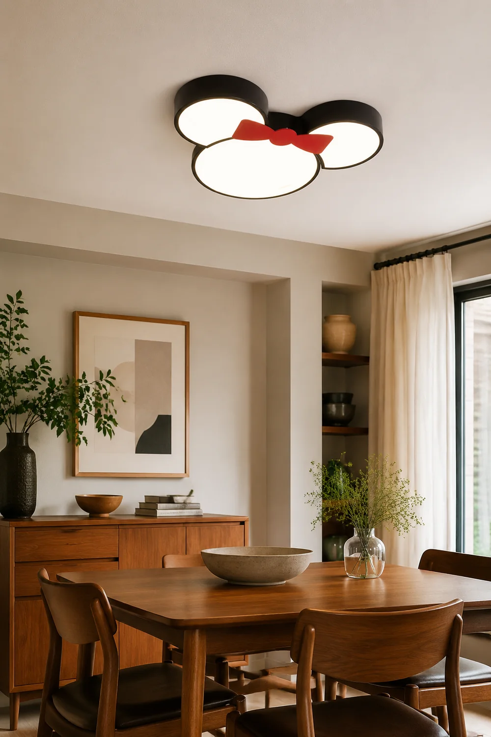 Freja Cartoon Mouse Flush Mount Ceiling Light, 2 Style - Lumpaz