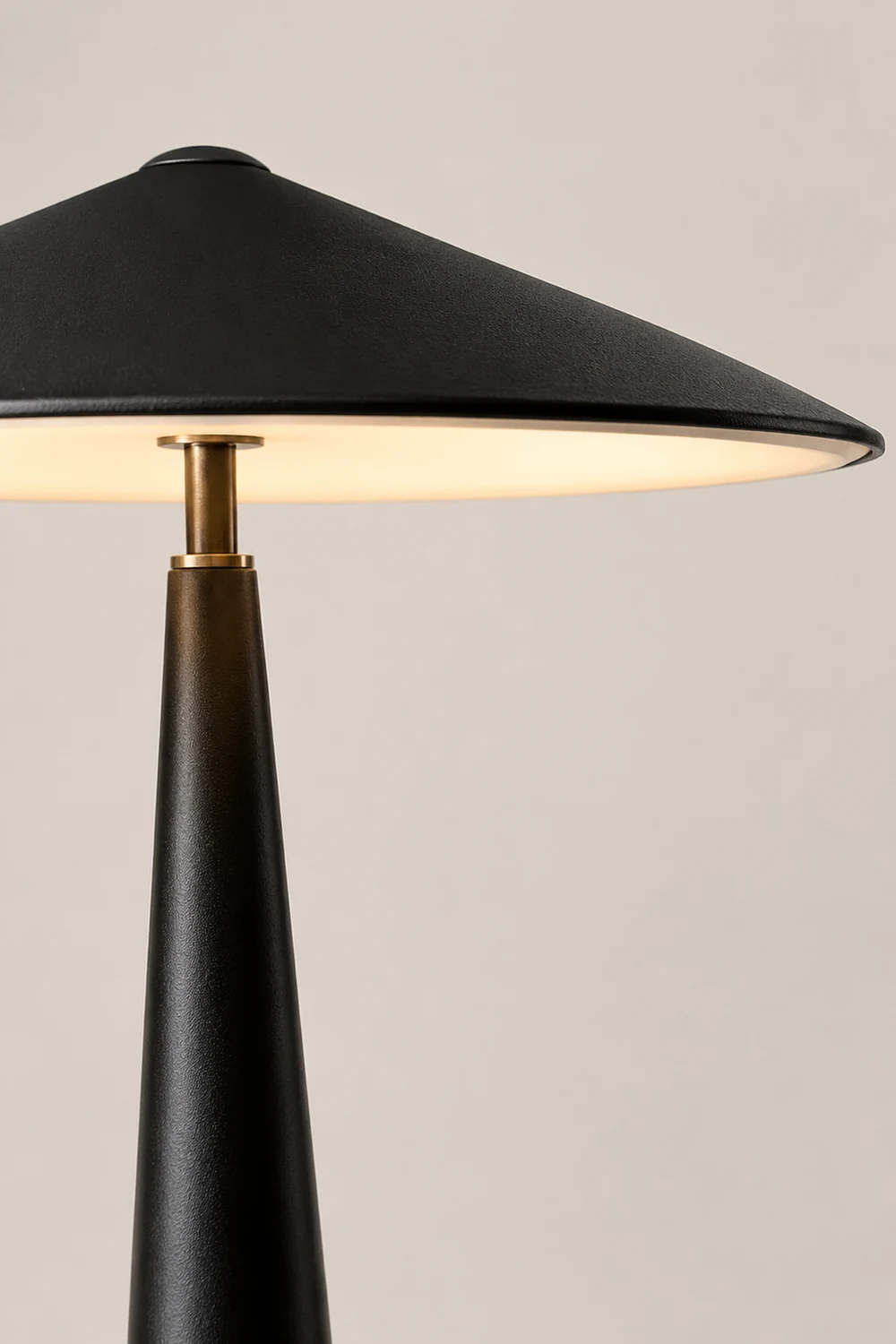 Salgado Modern Saucer Shaped Metal Floor Lamp, Black - Lumpaz