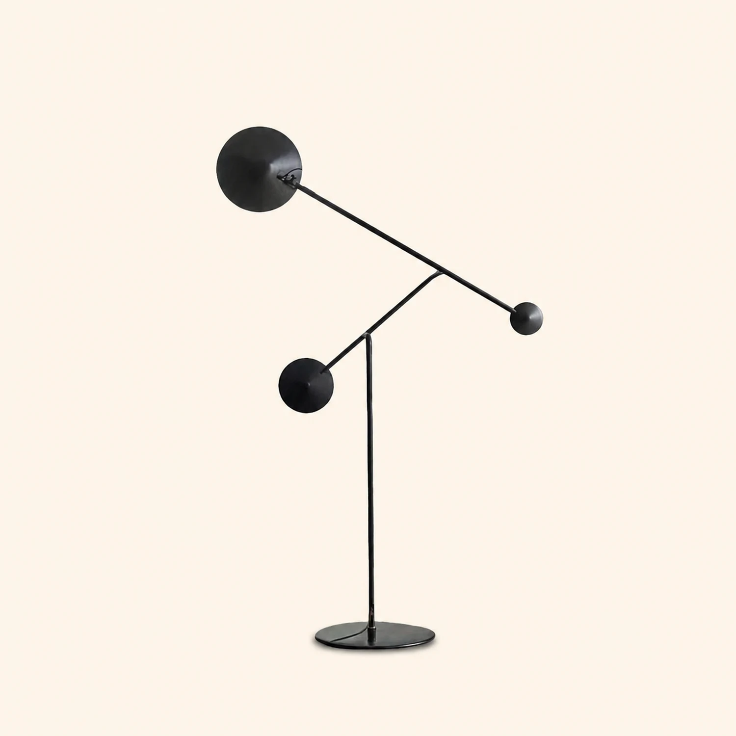 Avi Post Modern Metal Floor Lamp, Black - Lumpaz