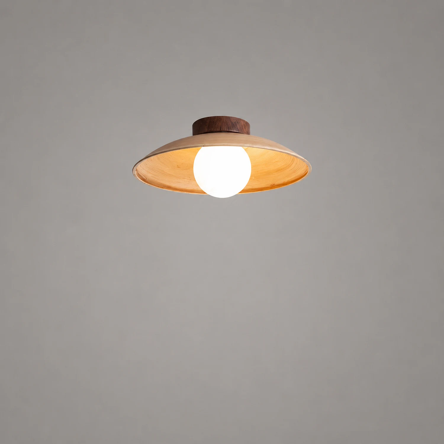 Ozawa Vintage Flush Mount Ceiling Light Wood/Metal/Glass Bar/ Hotels - Lumpaz